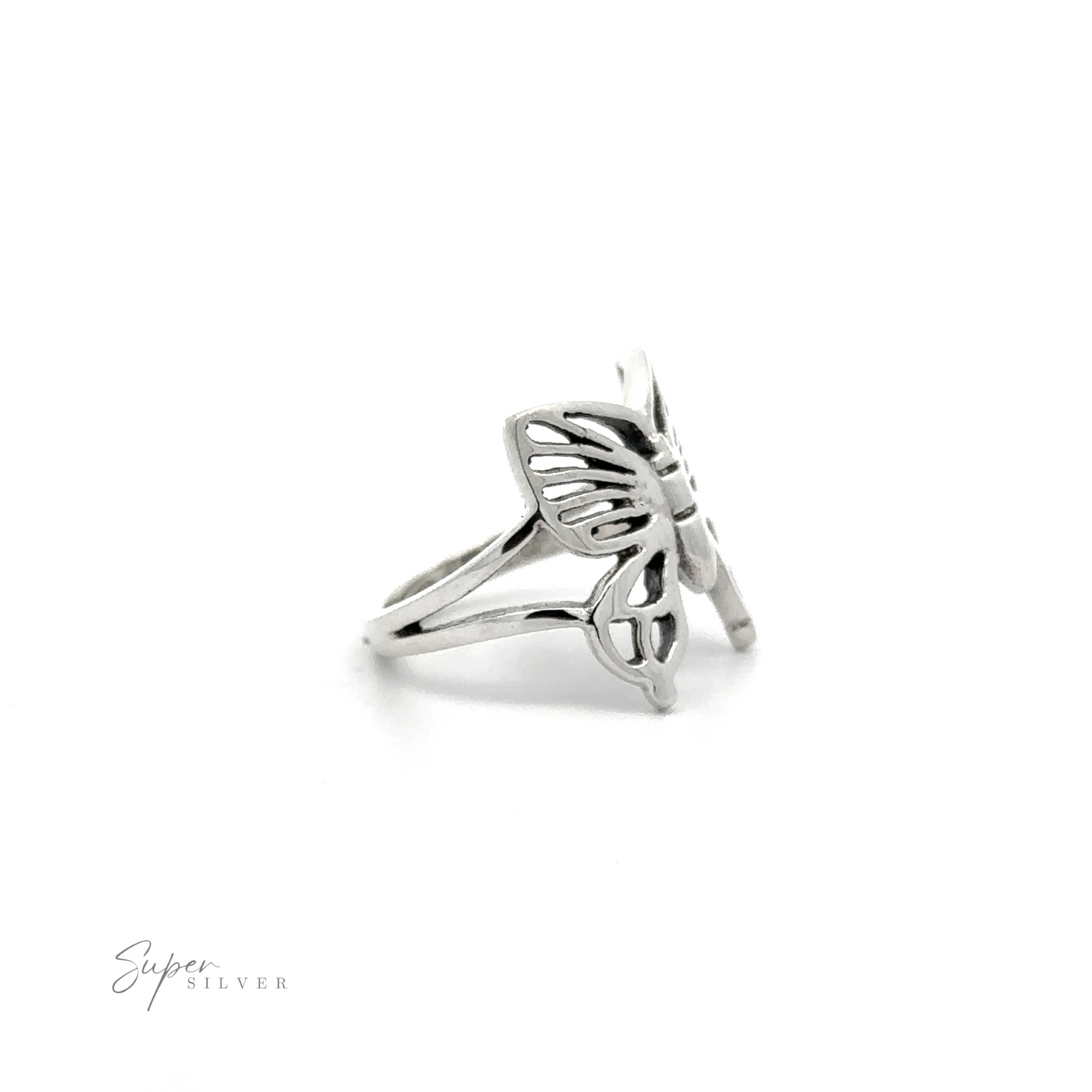 
                  
                    A sterling silver Butterfly Ring adorned with a delicate butterfly.
                  
                