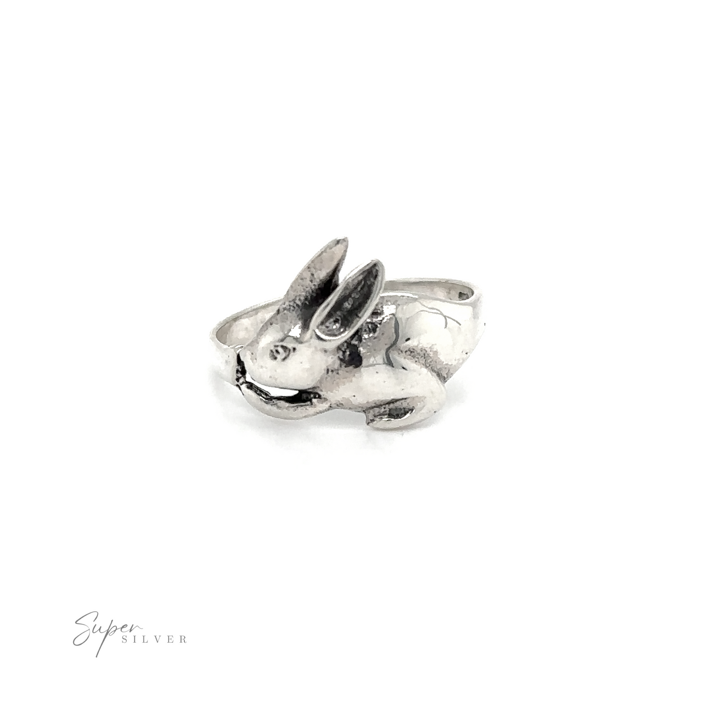 This Rabbit Ring embodies innocence with its delicate and charming design. Crafted in silver, this enchanting accessory captures the essence of a playful bunny.