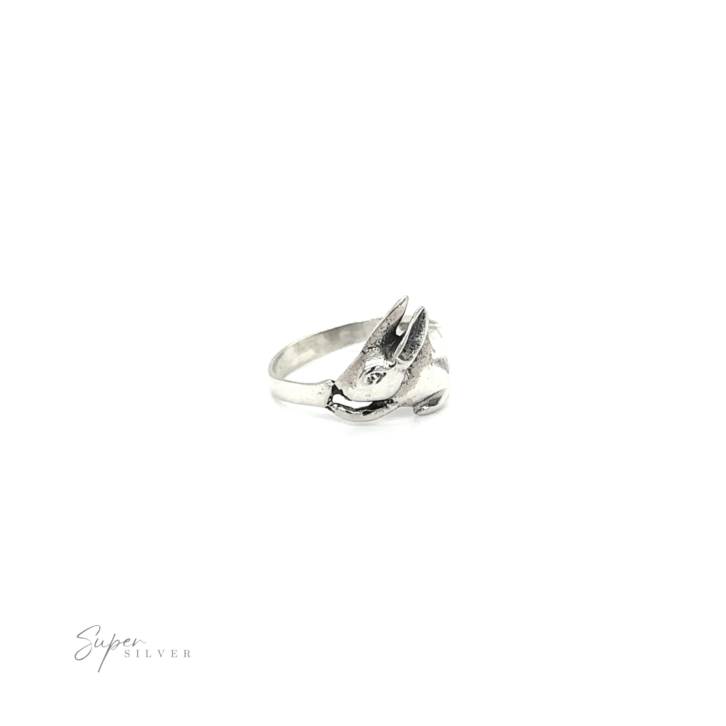 Cute Sterling Silver Bunny Fantasy Ring. hotsell E567