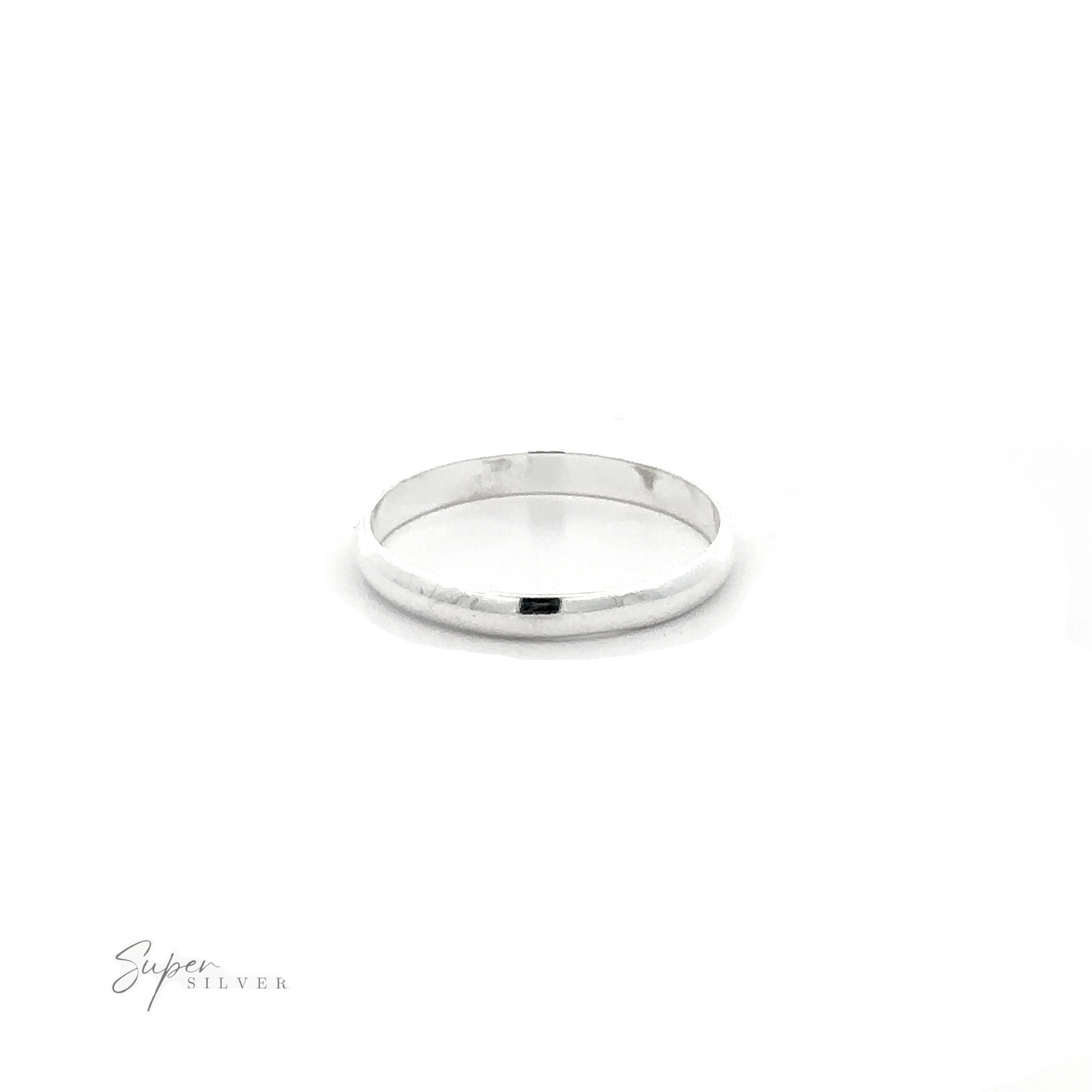 A 2.5mm Plain Band ring on a white background.