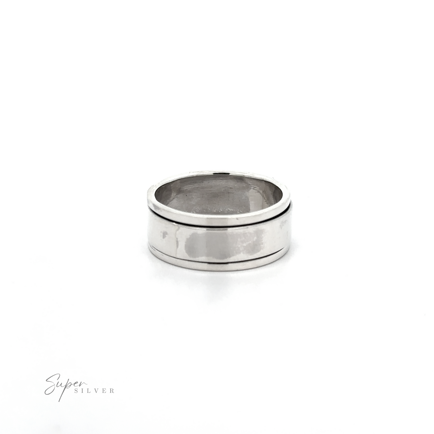 
                  
                    A Simple Silver Spinner Band with a classic look on a white background.
                  
                