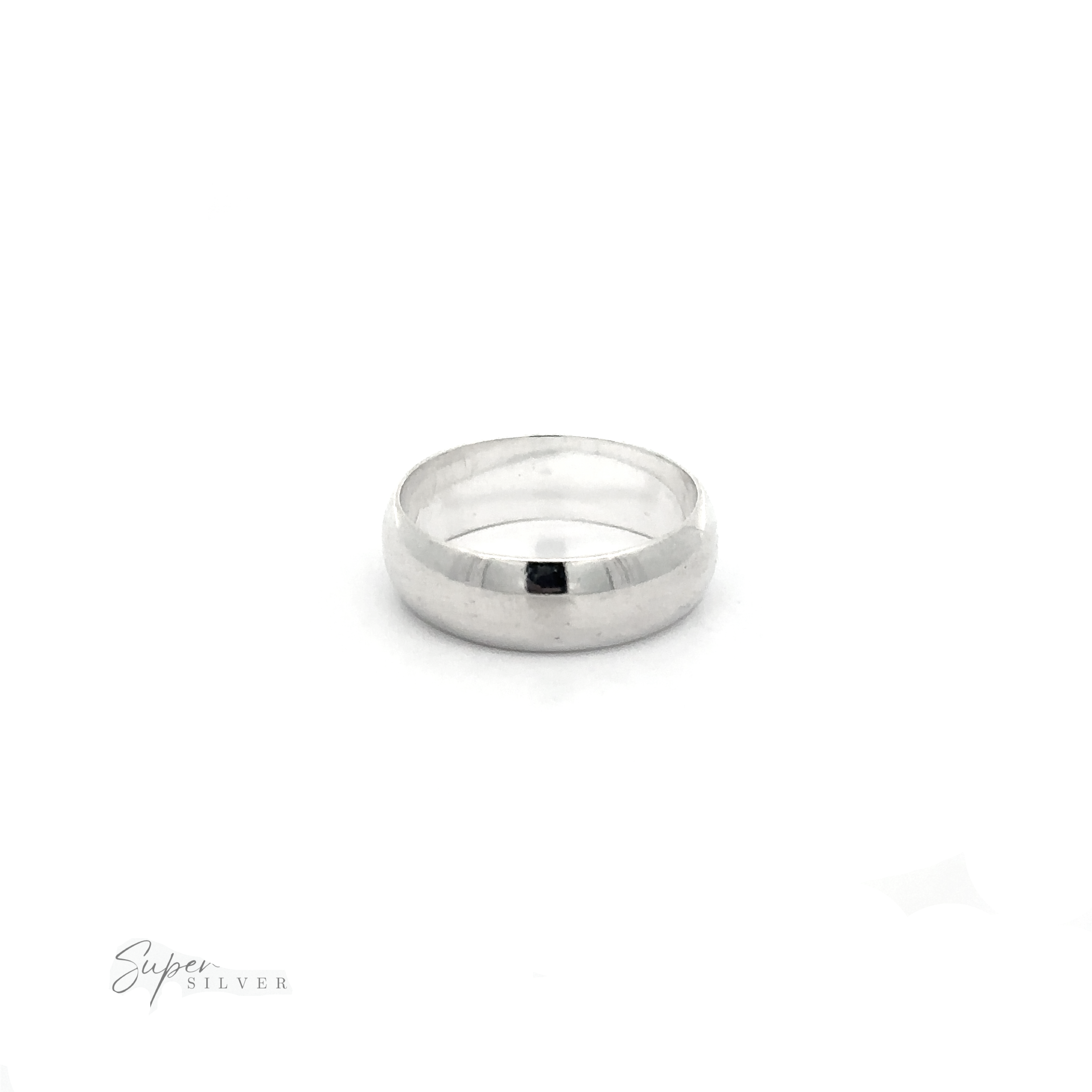A half-round 6mm Plain Band on a white background.