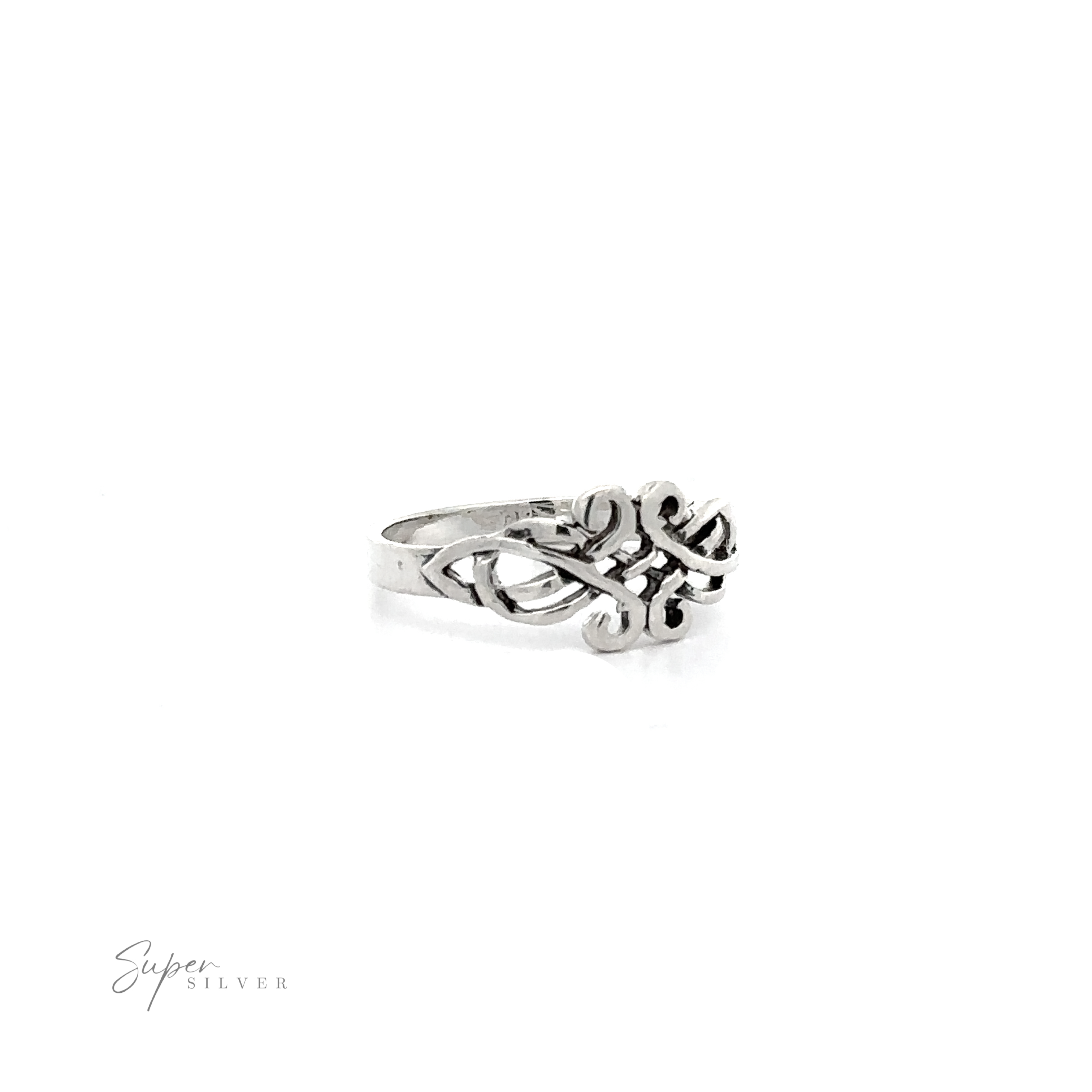 A Celtic Knot Ring with a Celtic knot design exuding feminine energy.