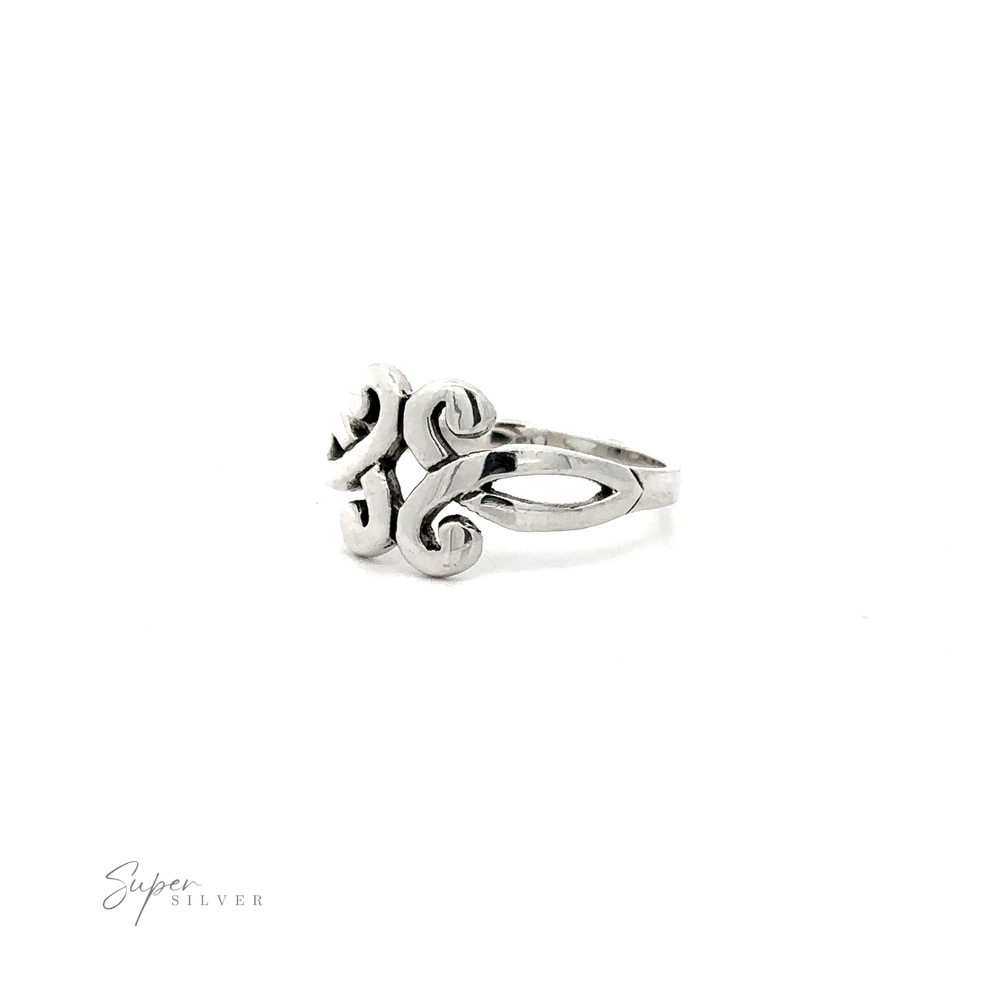 
                  
                    A .925 Sterling Silver Celtic Swirl Ring.
                  
                