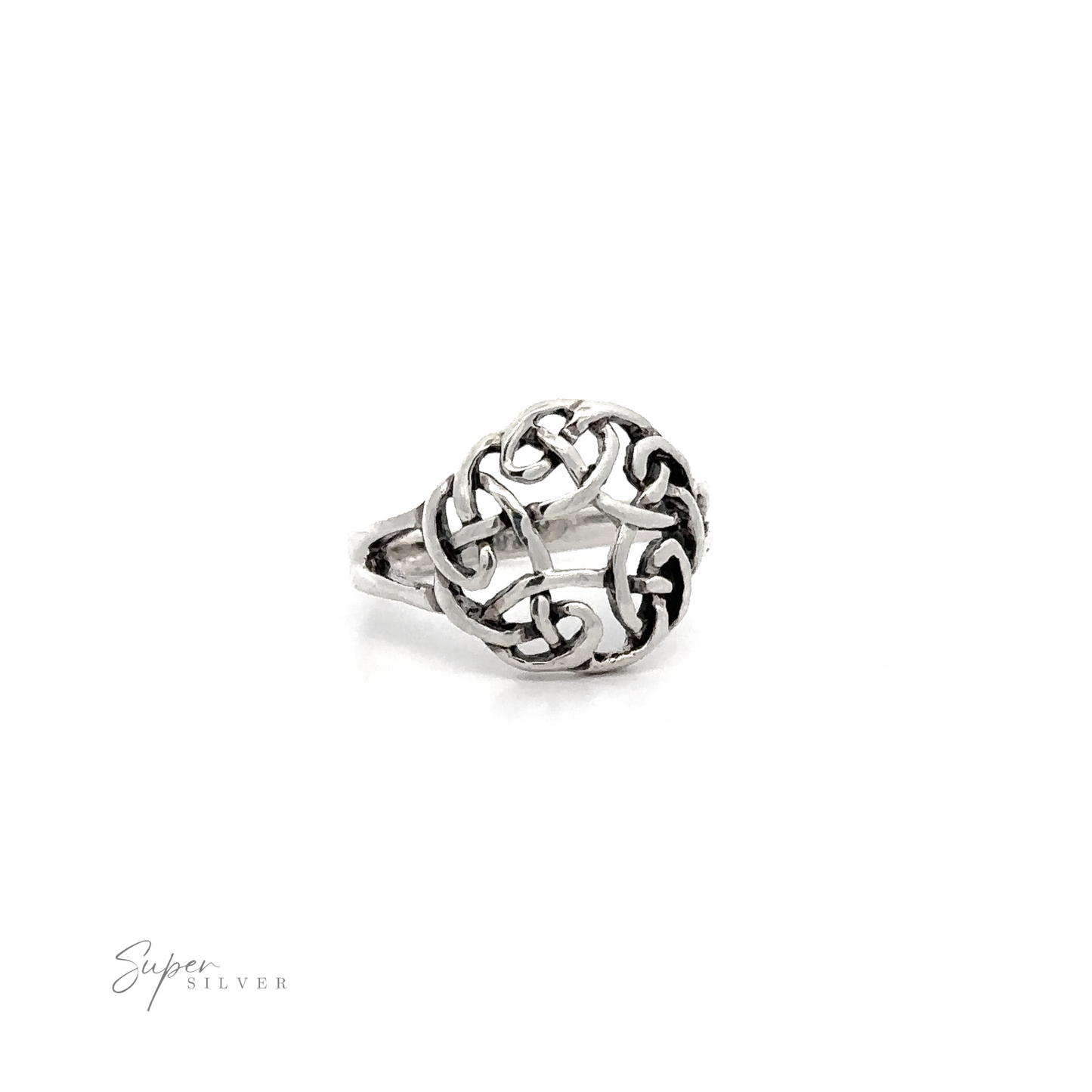
                  
                    A .925 sterling silver Celtic Knot Ring with a Celtic design.
                  
                