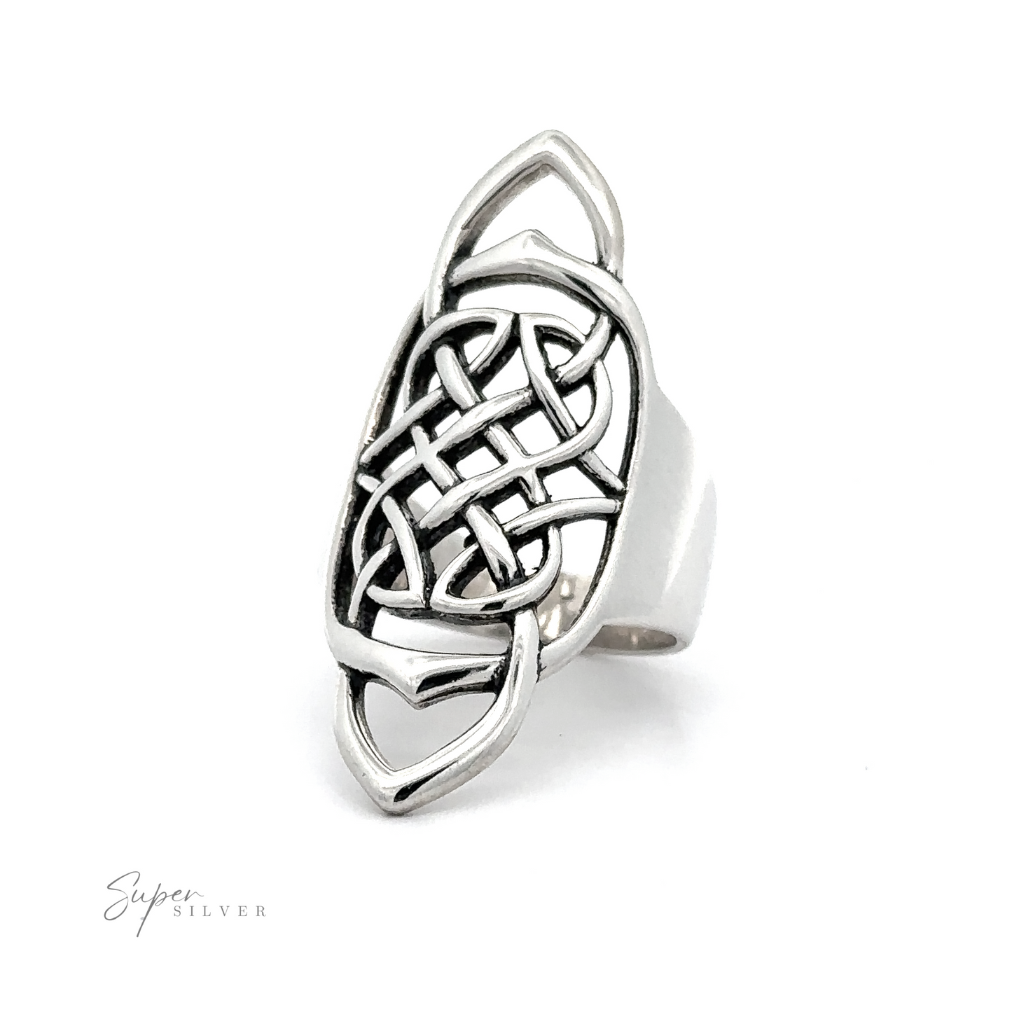 
                  
                    Elongated Celtic knot ring.
                  
                