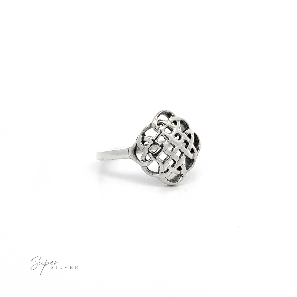 
                  
                    A Beautiful Silver Celtic Knot Ring with dimensions between 1-8mm.
                  
                