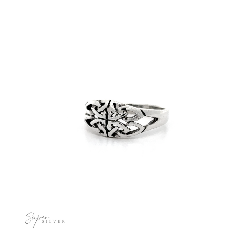 
                  
                    A .925 Sterling Silver Celtic Knot Ring with Cutouts with an intricate design.
                  
                