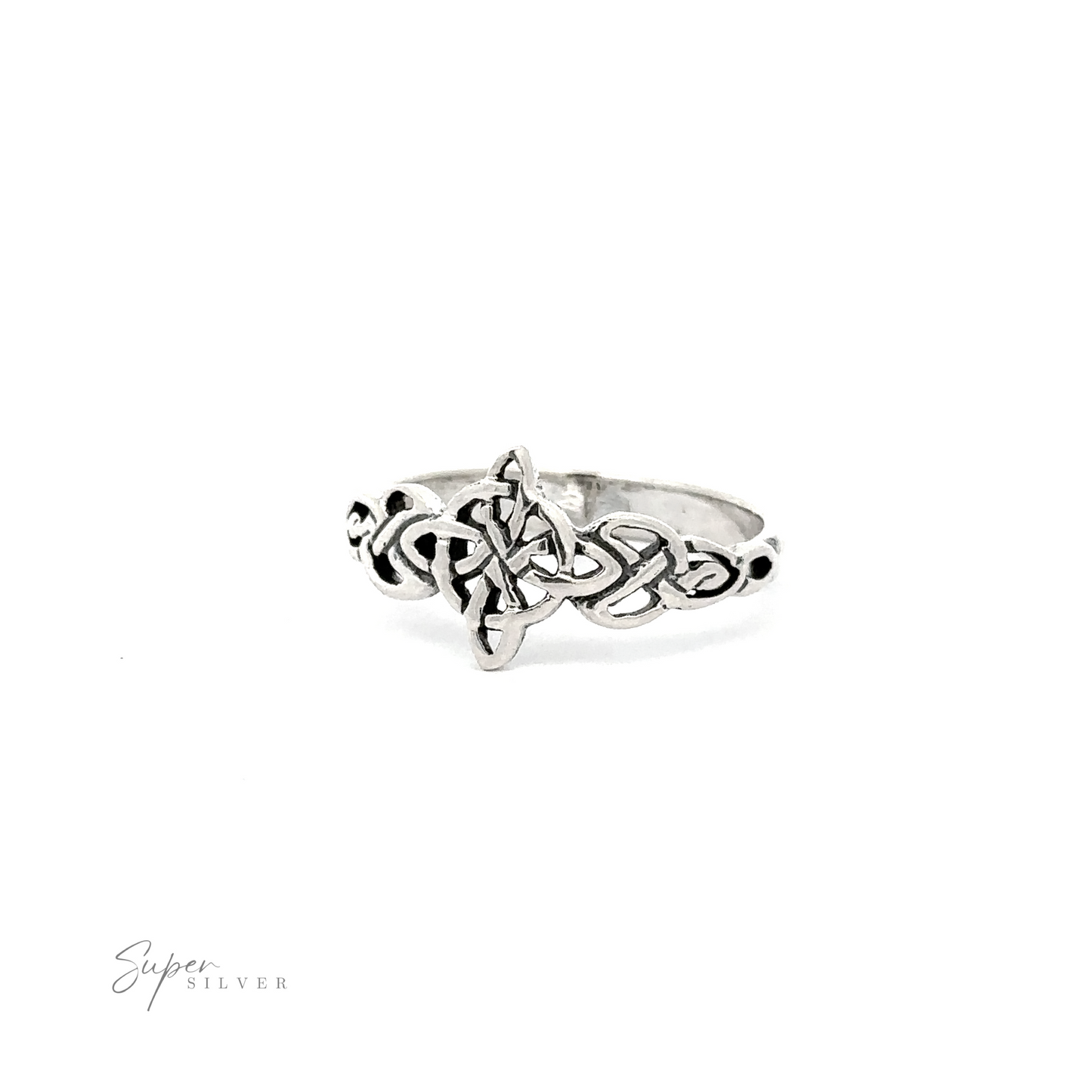 
                  
                    This Four Pointed Celtic Knot Ring showcases a rich heritage with its intricate design, serving as a symbol of timeless beauty.
                  
                