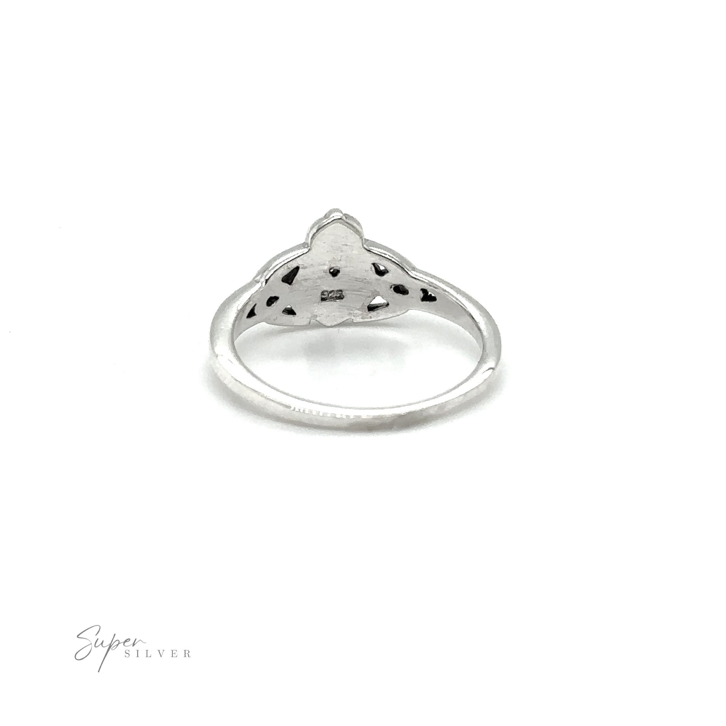 
                  
                    An exquisite Celtic Knot Claddagh Ring crafted from .925 Sterling Silver, featuring a captivating diamond centerpiece.
                  
                