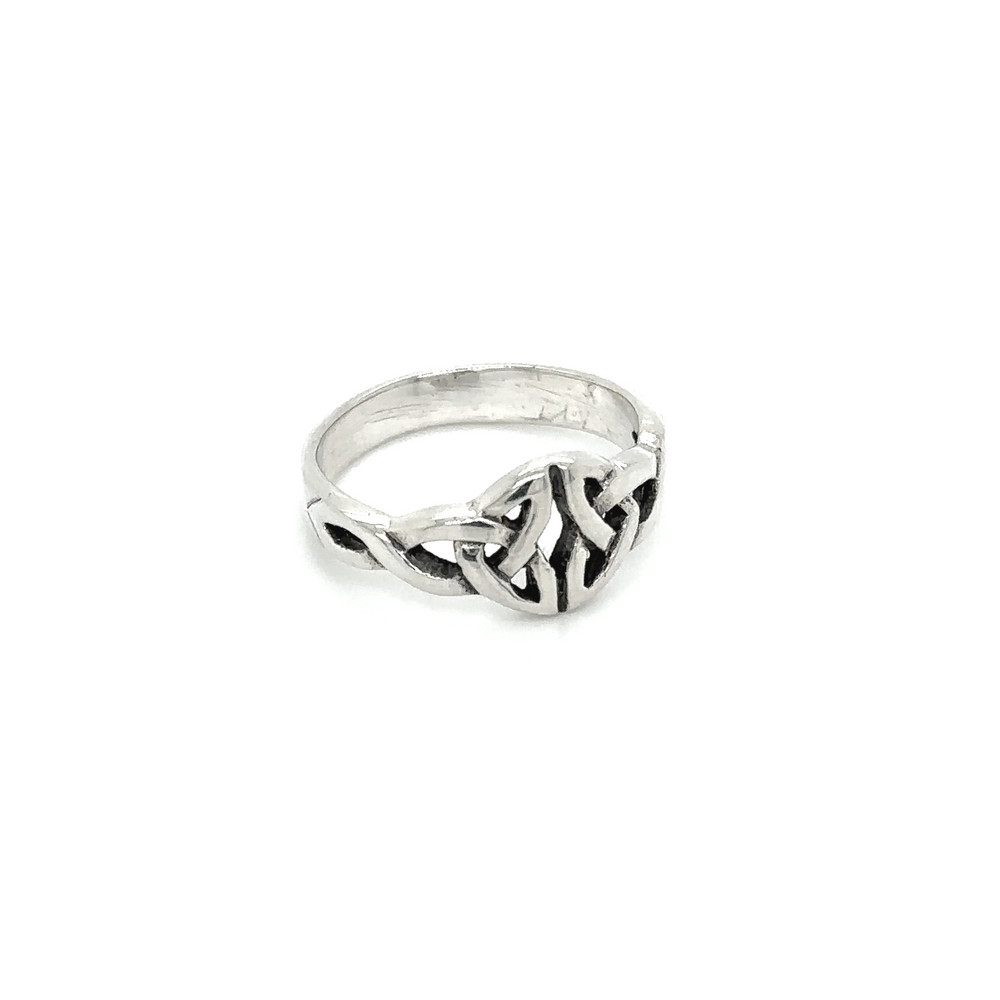 
                  
                    A Celtic Silver Ring with a celtic knot design, perfect for men.
                  
                