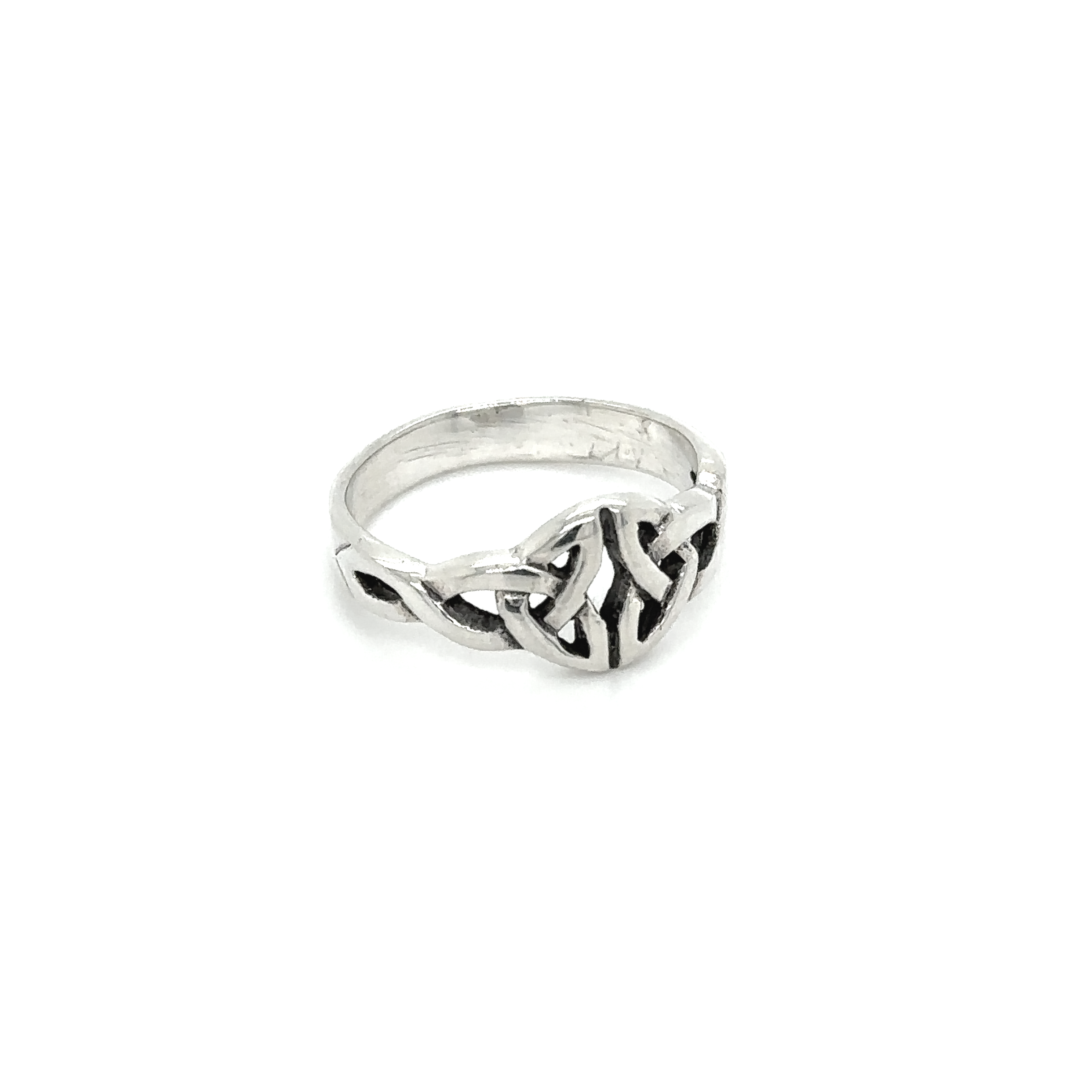 A Celtic Silver Ring with a celtic knot design, perfect for men.