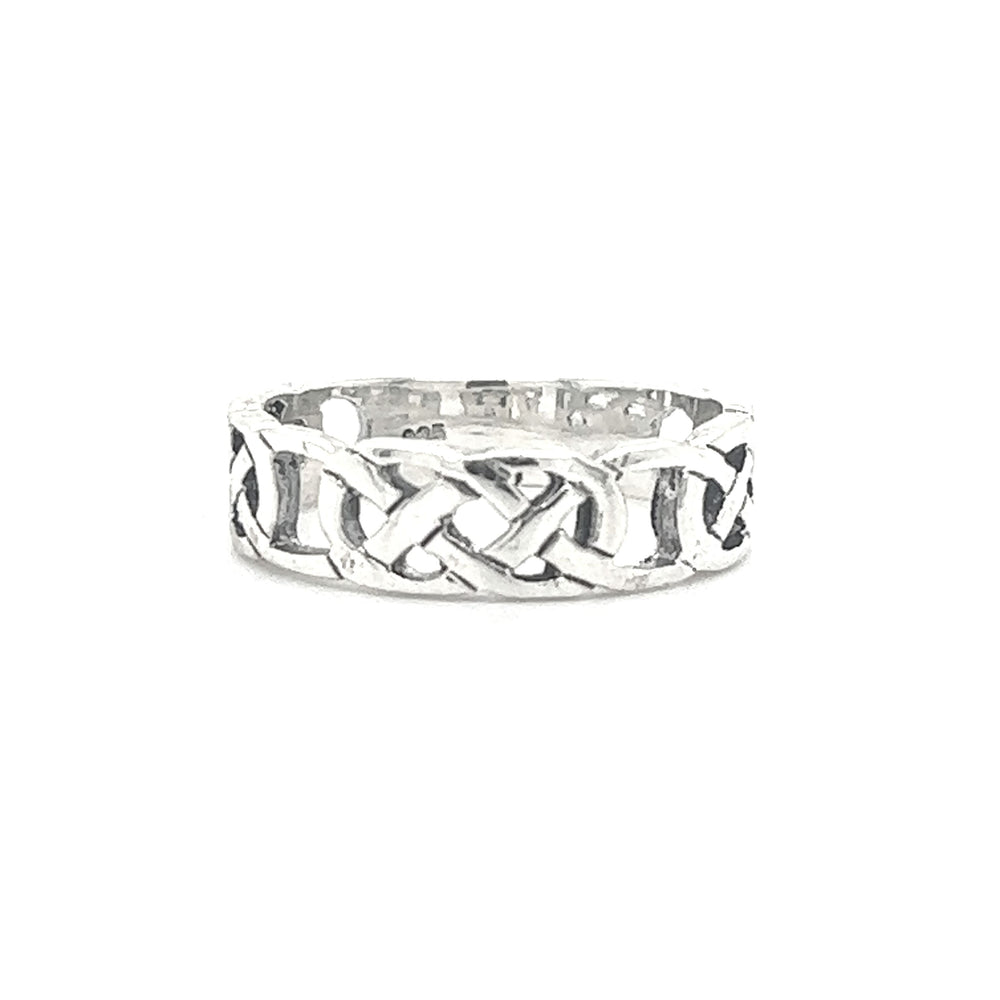 
                  
                    5mm Celtic Knot Band made of sterling silver.
                  
                