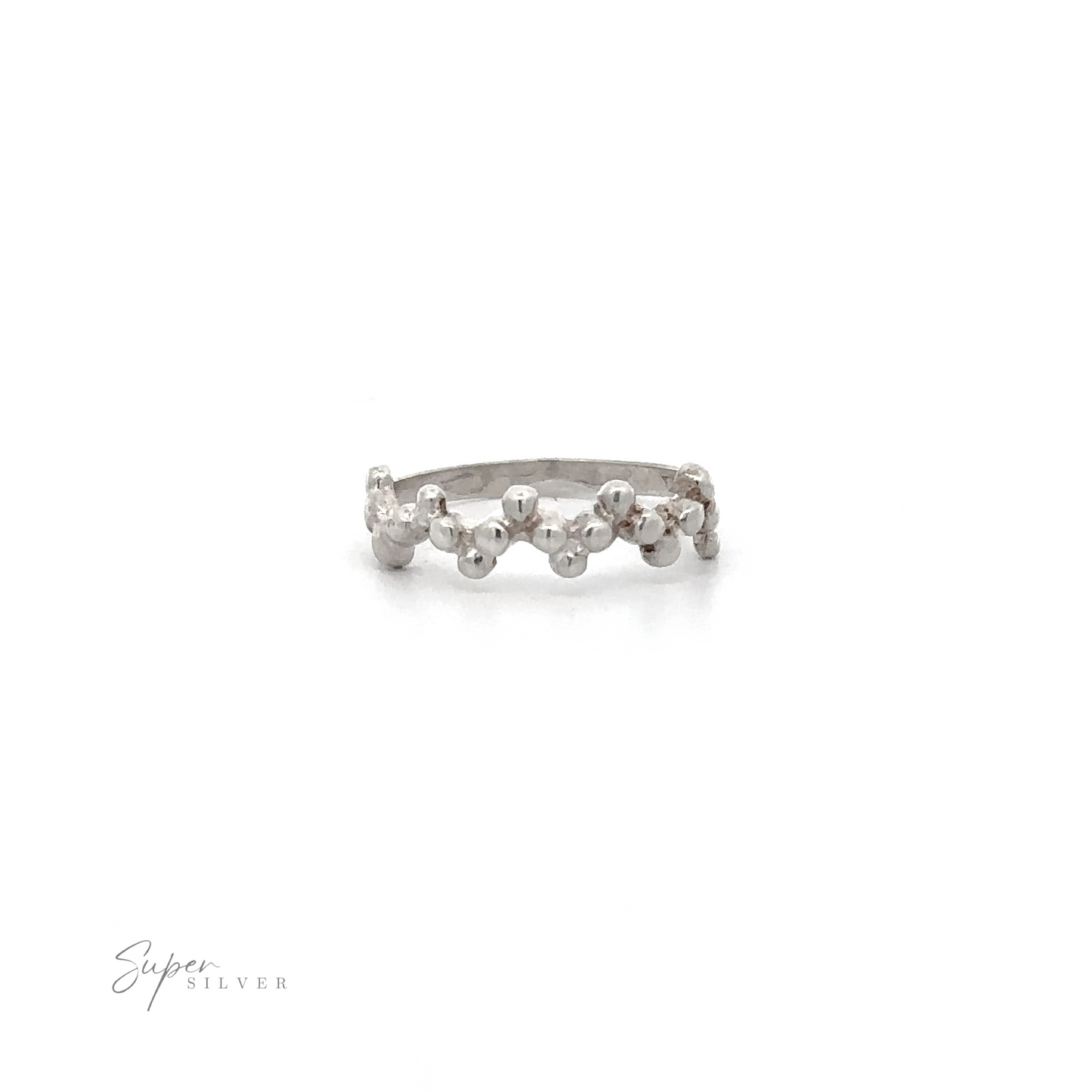 
                  
                    A delicate Beaded Half Zig-Zag Ring adorned with diamonds.
                  
                