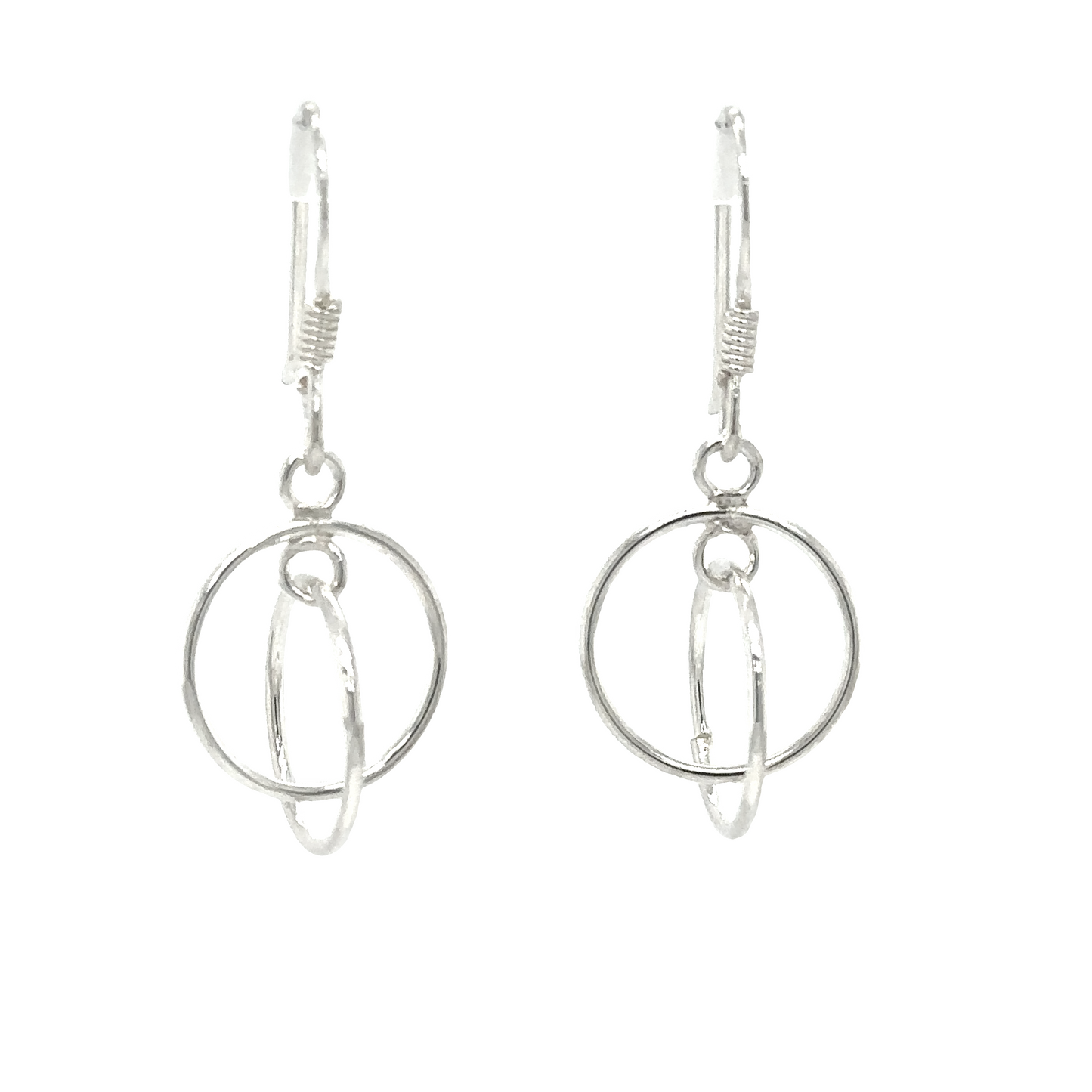 
                  
                    A pair of Super Silver Interlinked Circle Earrings.
                  
                