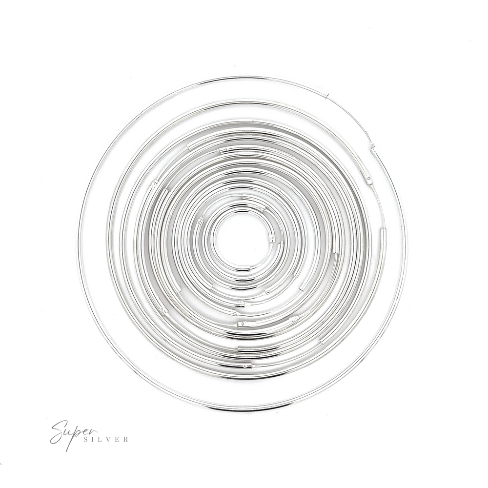 A minimalist 2mm Infinity Hoops on a white background.