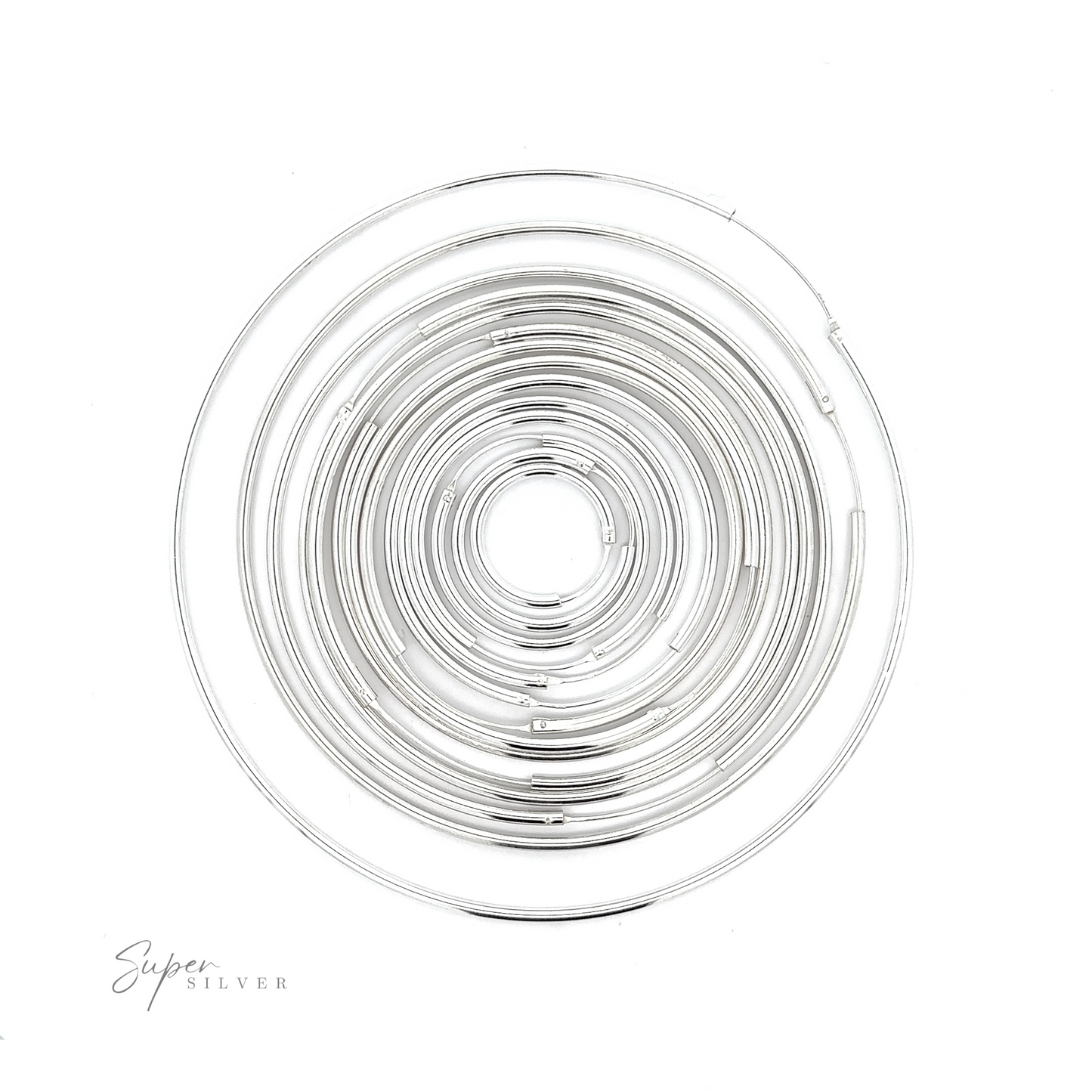 A minimalist 2mm Infinity Hoops on a white background.