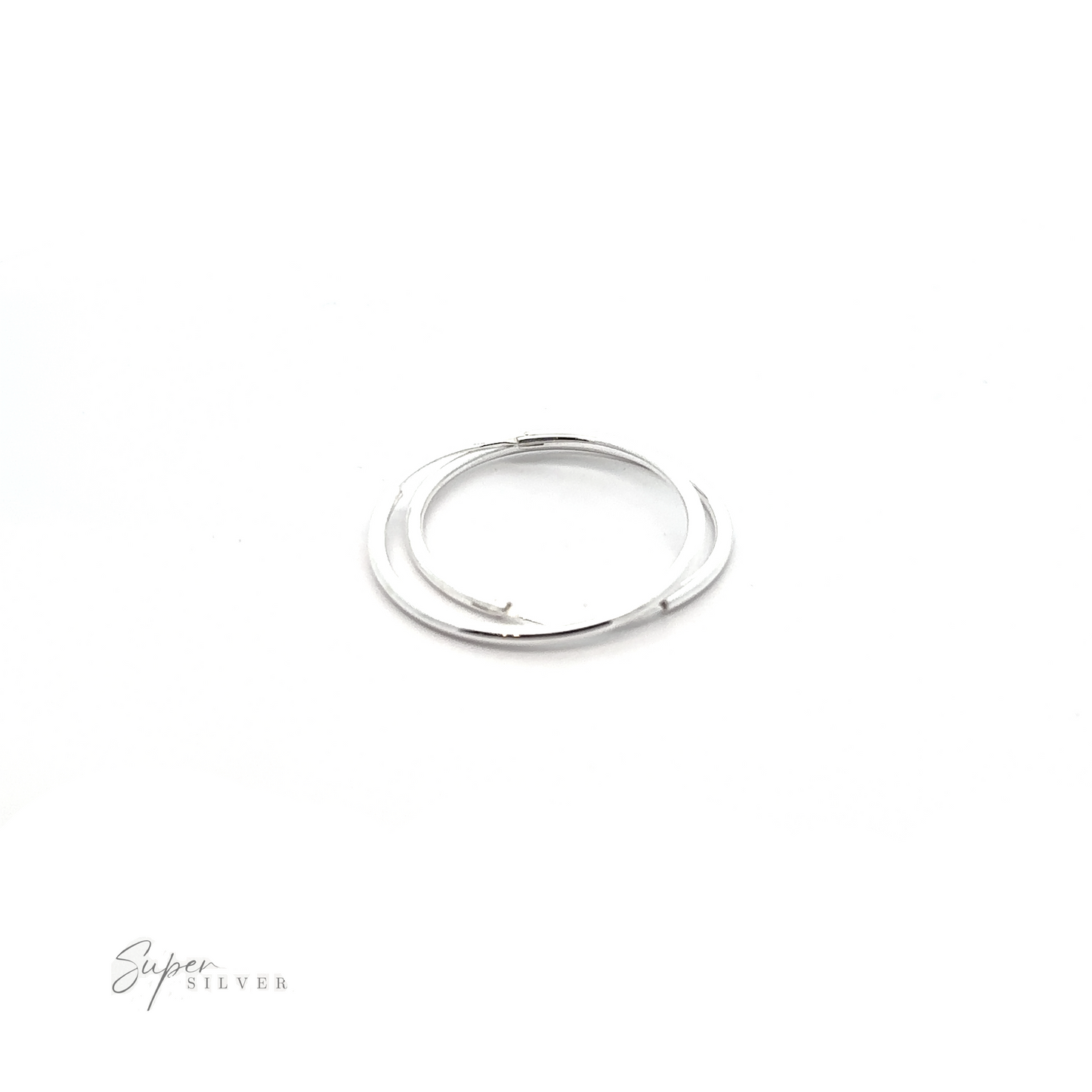 
                  
                    Versatile 2mm Infinity Hoops on a white background.
                  
                