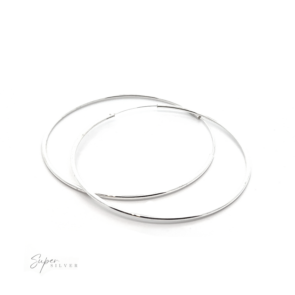 
                  
                    Two versatile 2mm Infinity Hoops with minimalist flair on a white background.
                  
                