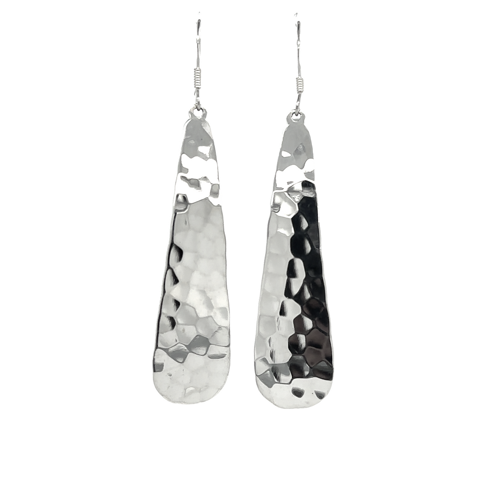 
                  
                    A stunning pair of Super Silver Hammered Teardrop earrings with a high shine finish.
                  
                