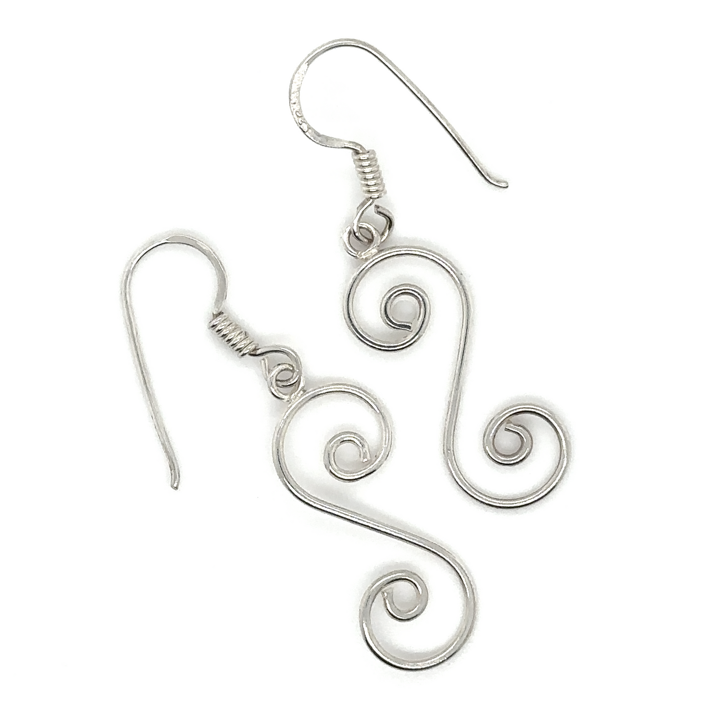 
                  
                    Simple Swirl earrings in .925 Sterling Silver by Super Silver.
                  
                