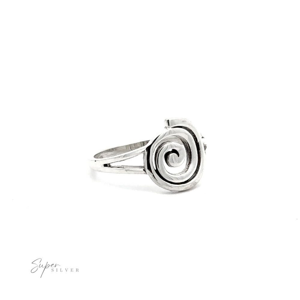 
                  
                    A Spiral Ring with Split Shank Band .925 sterling silver ring.
                  
                