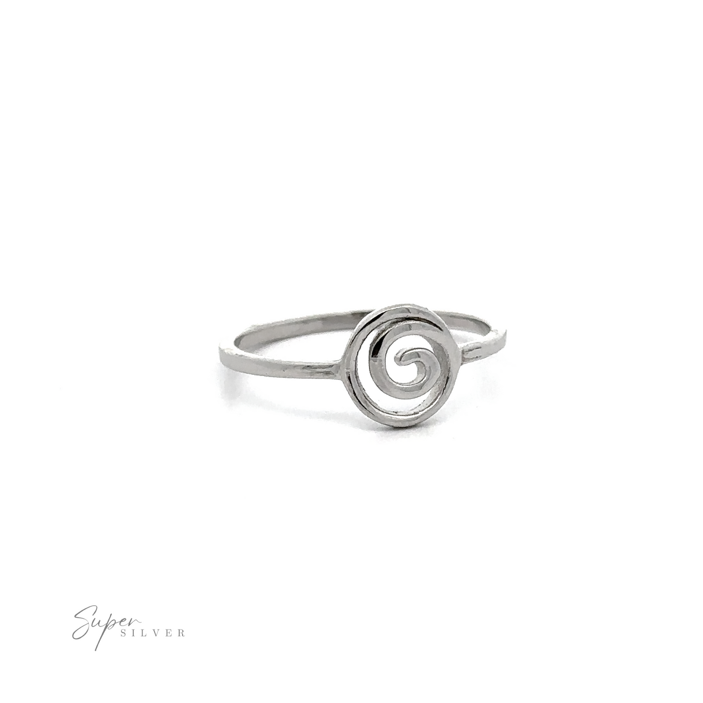 
                  
                    A 925 sterling silver Spiral Ring with a high polish design.
                  
                