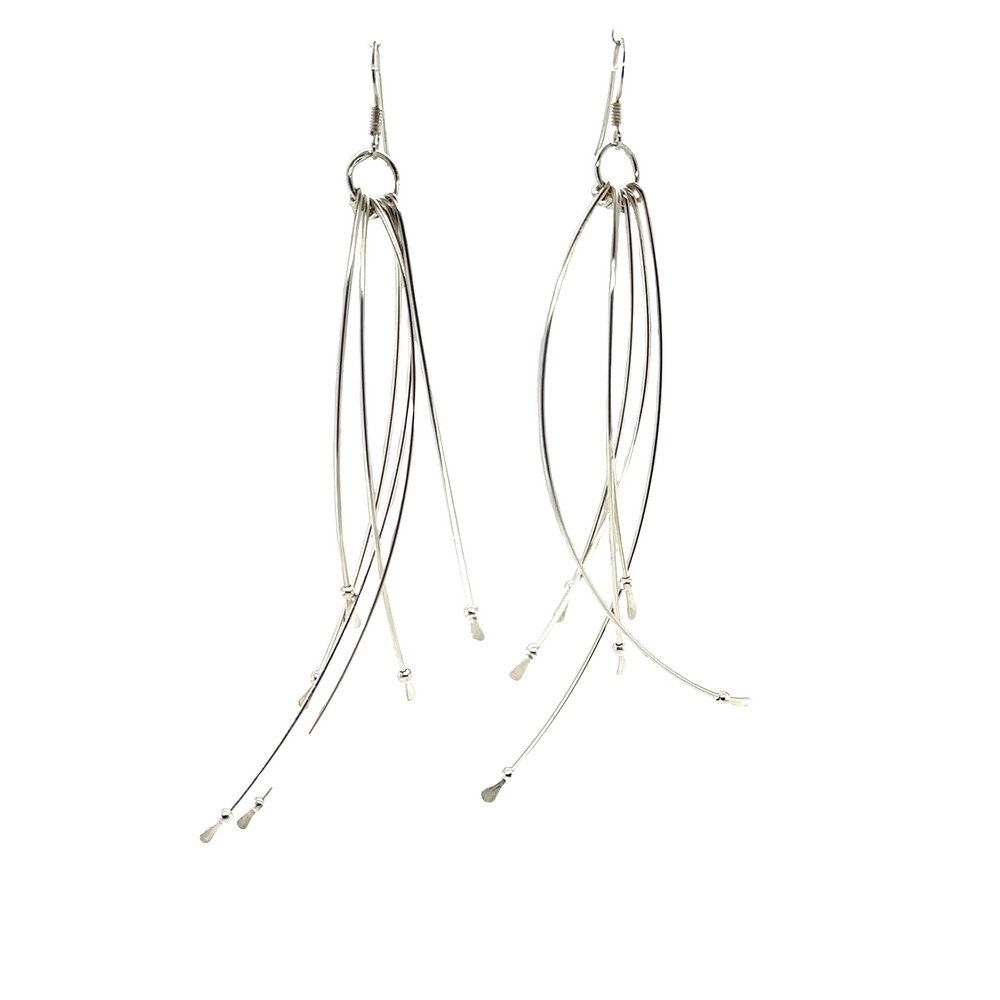 
                  
                    Super Silver's .925 Sterling Silver Wire Chandelier Earrings with approximate length.
                  
                