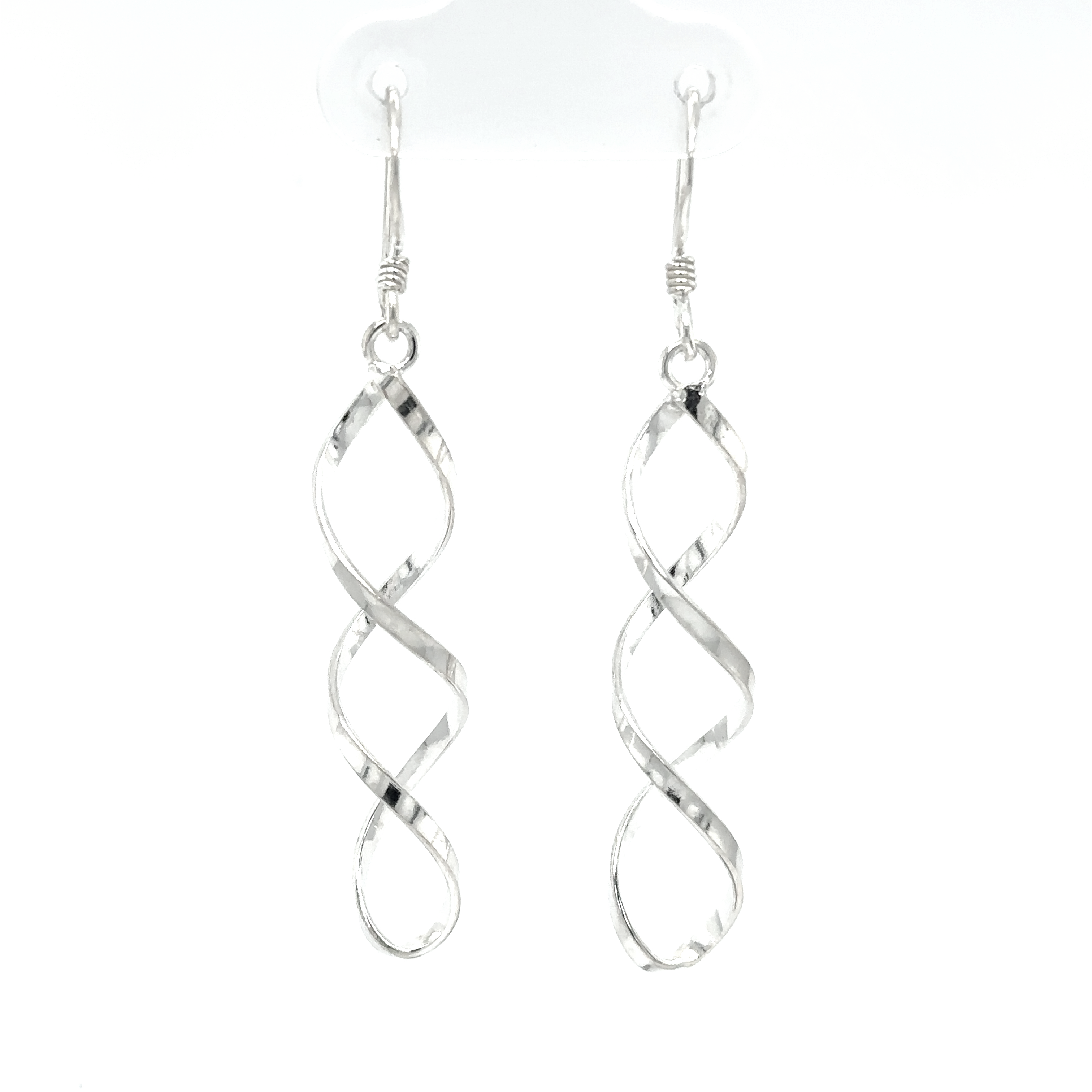 A pair of Delicate Twisted earrings by Super Silver, perfect for everyday wear.