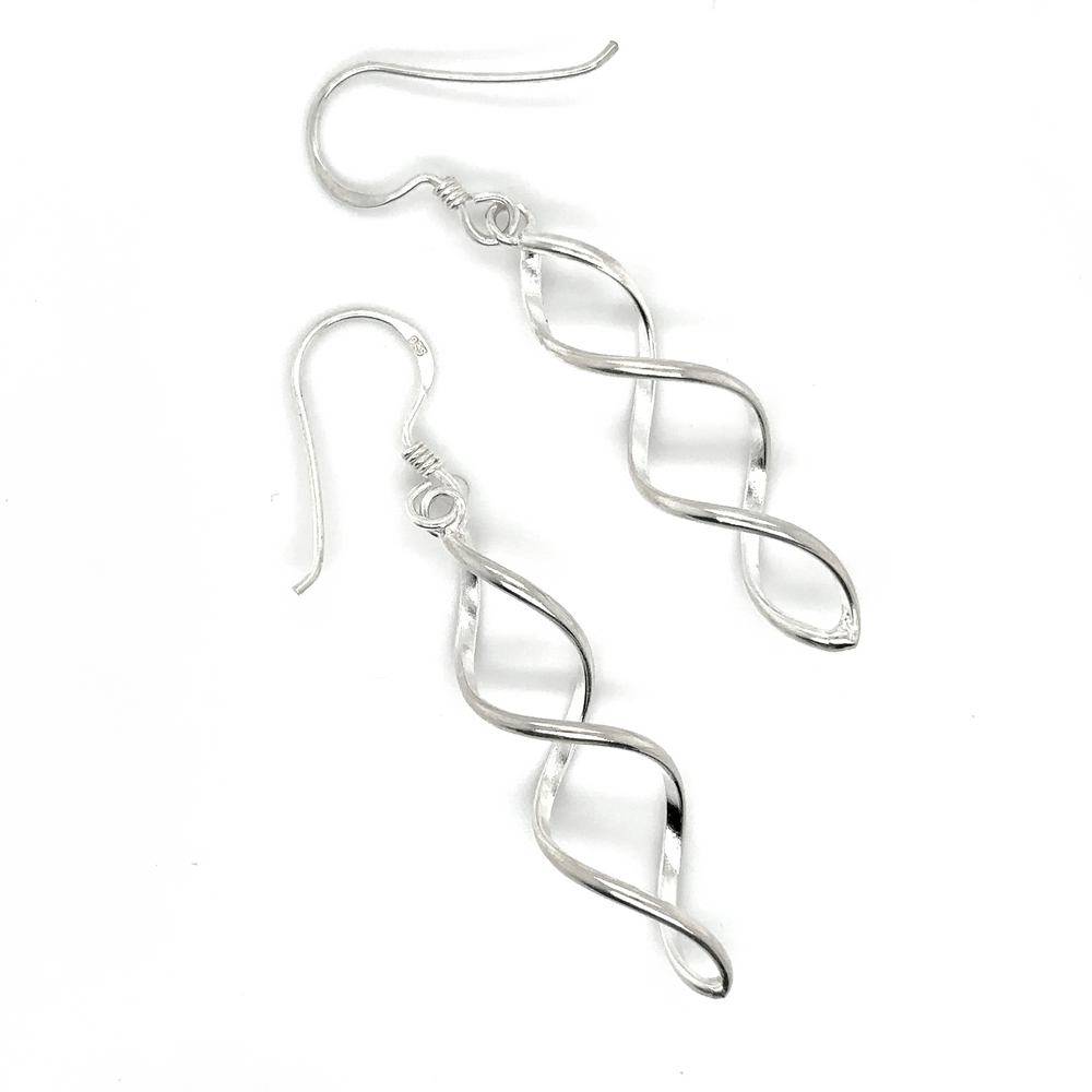
                  
                    A pair of Super Silver Delicate Twisted Earrings.
                  
                