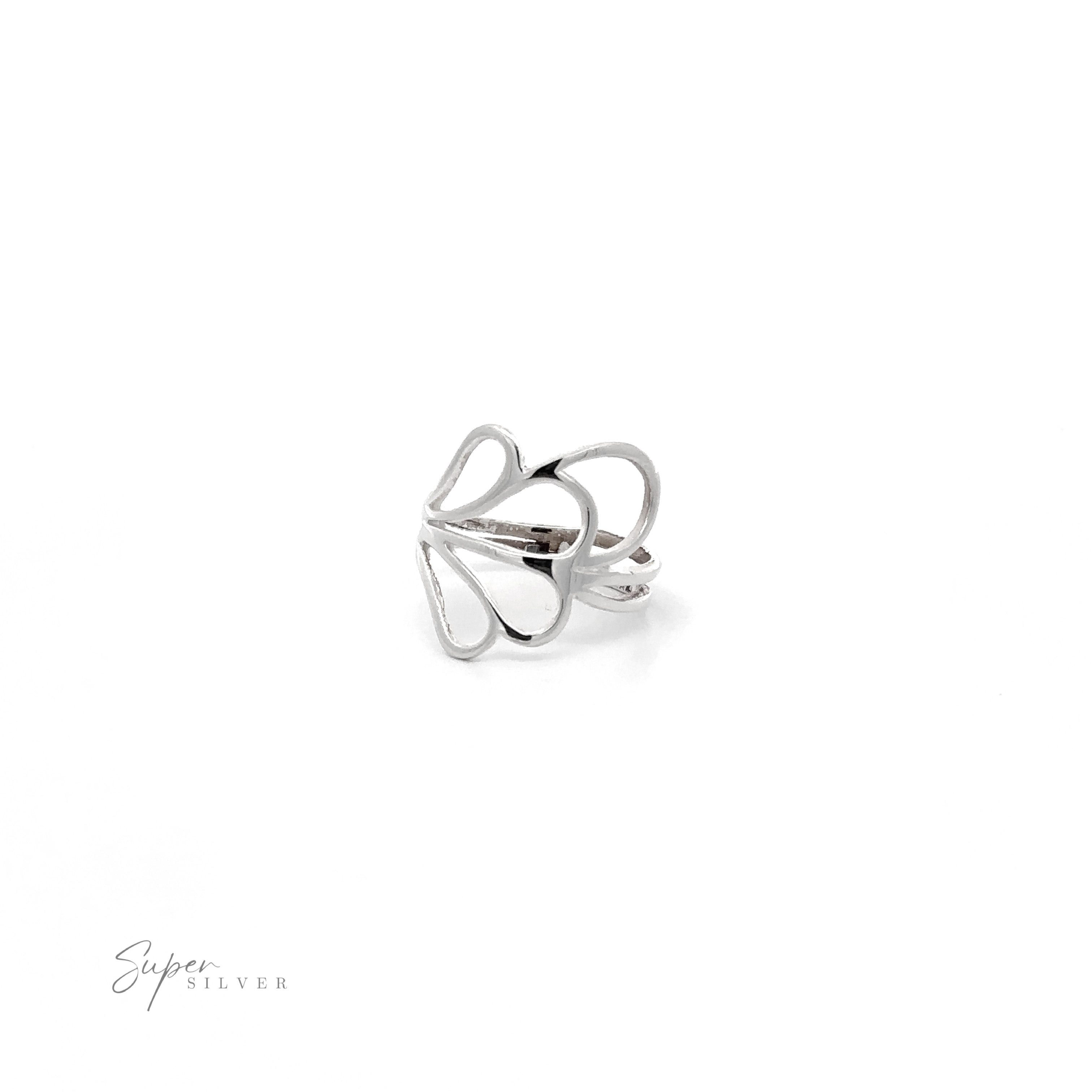 An elegant Simple Open Freestyle Ring with a leaf design, perfect for everyday wear.