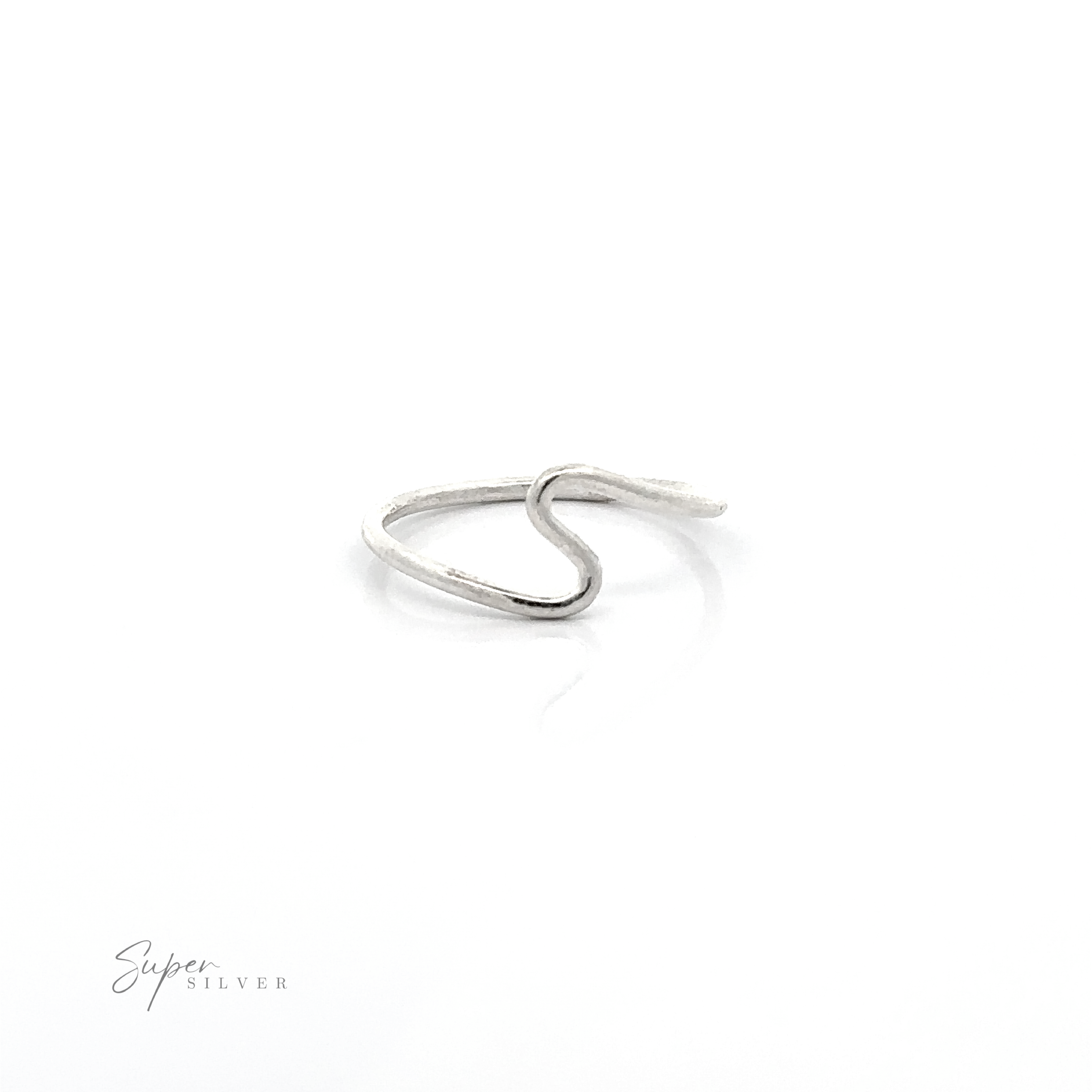 A .925 sterling Silver Wavy Band.