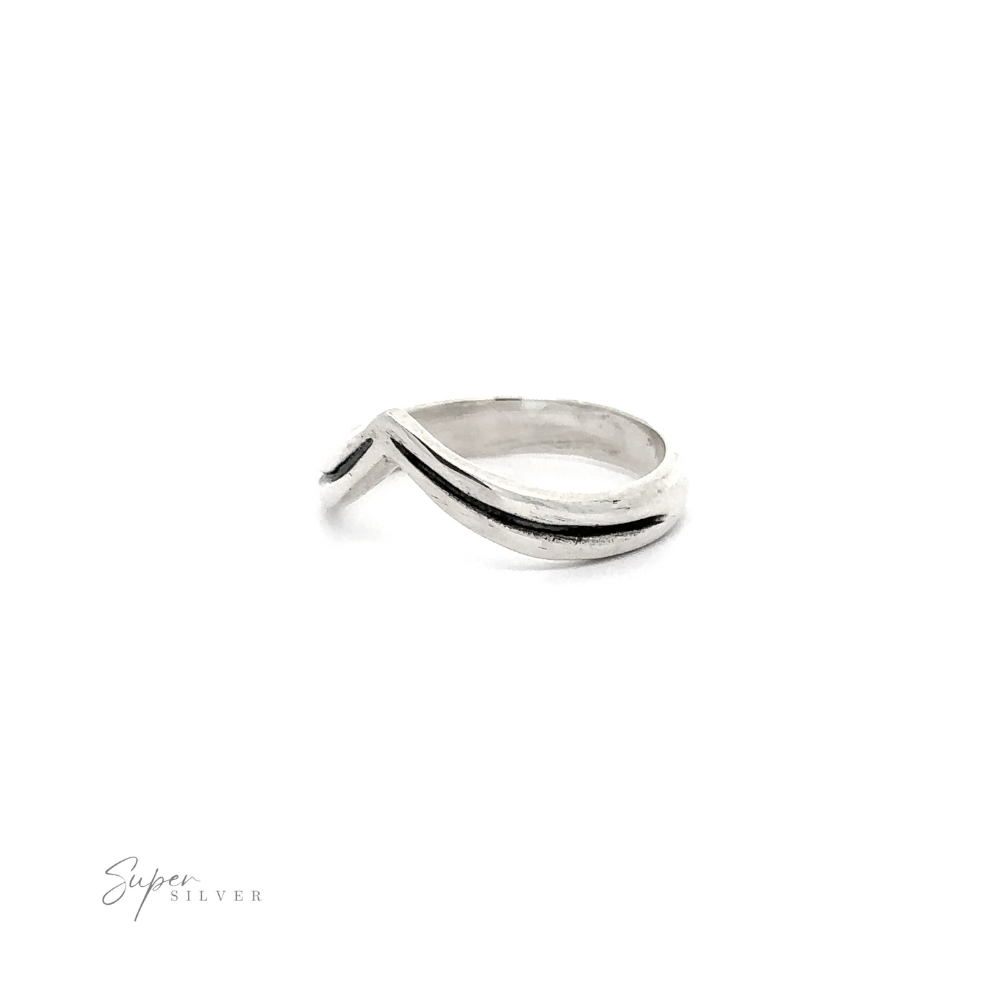 
                  
                    A Simple Chevron Ring with a curved design.
                  
                