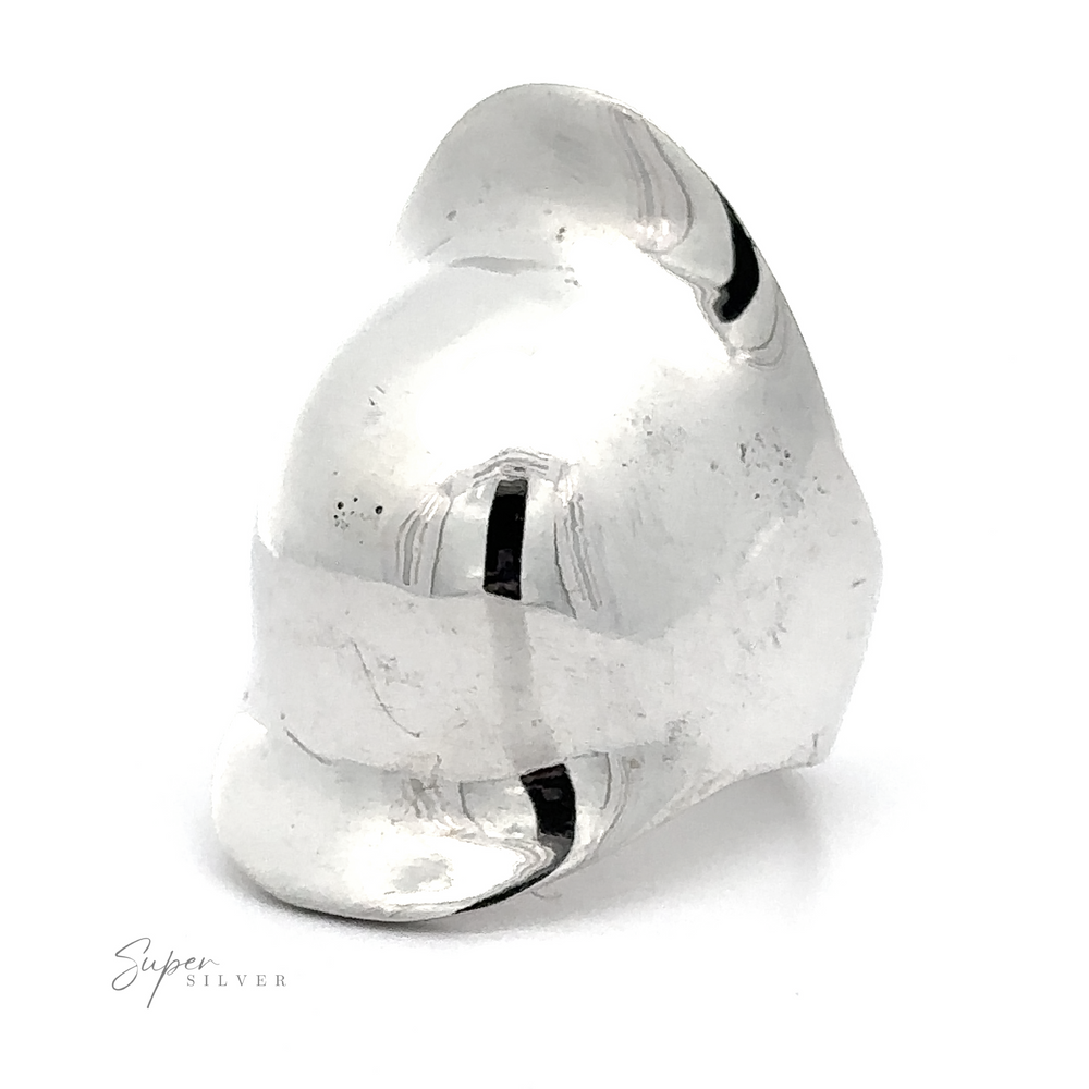 A silver Unfinished Domed Ring *Final Sale* with a hat on it, available at a discount.