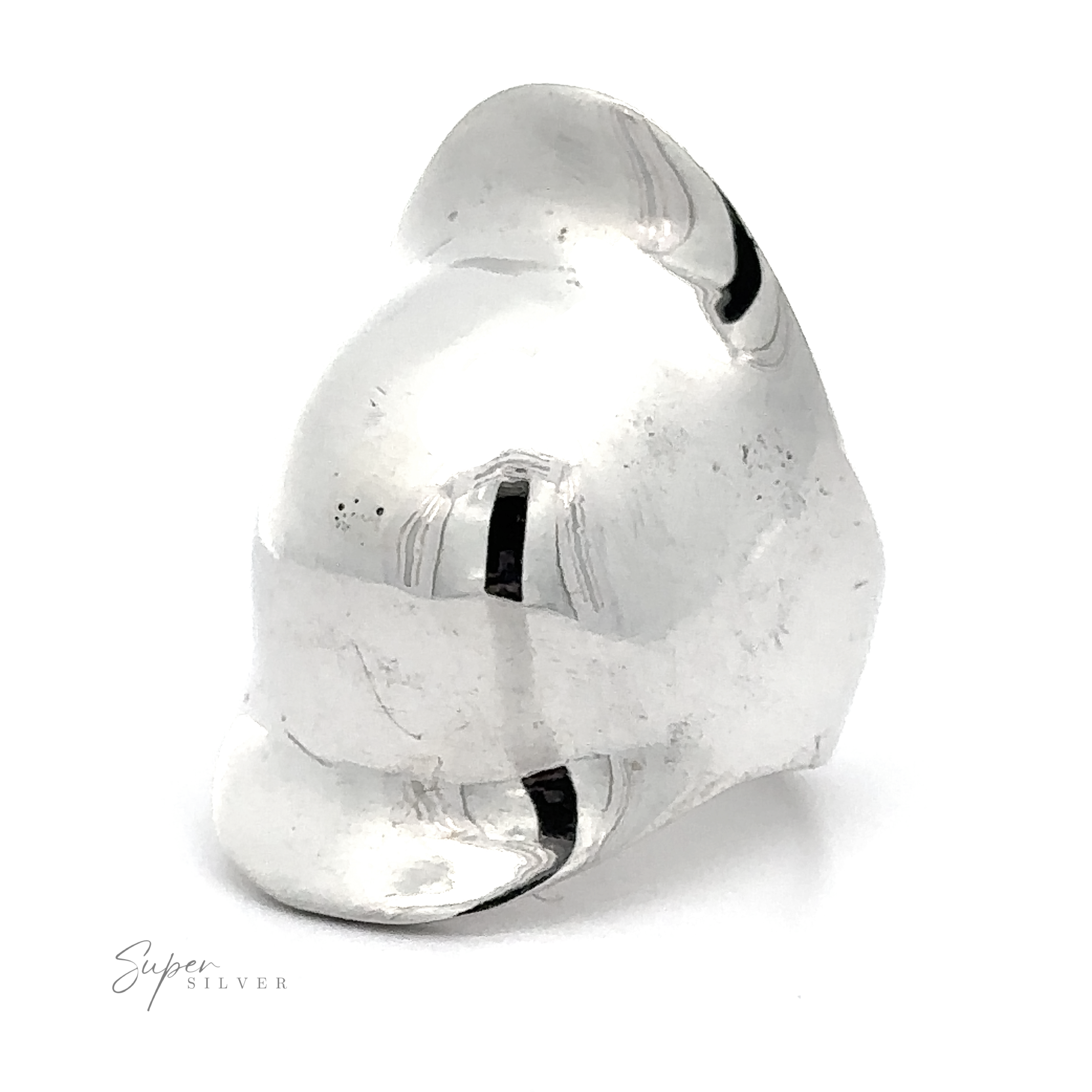 A silver Unfinished Domed Ring *Final Sale* with a hat on it, available at a discount.