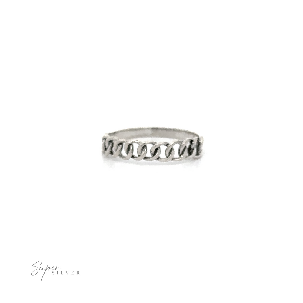 
                  
                    A stylish Chain Link Ring With Plain Band with a diamond in the middle, perfect for everyday wear.
                  
                