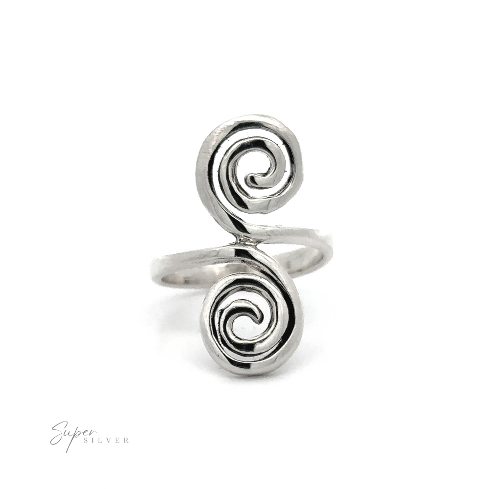 
                  
                    A Double Swirl ring with a Celtic spiral design.
                  
                