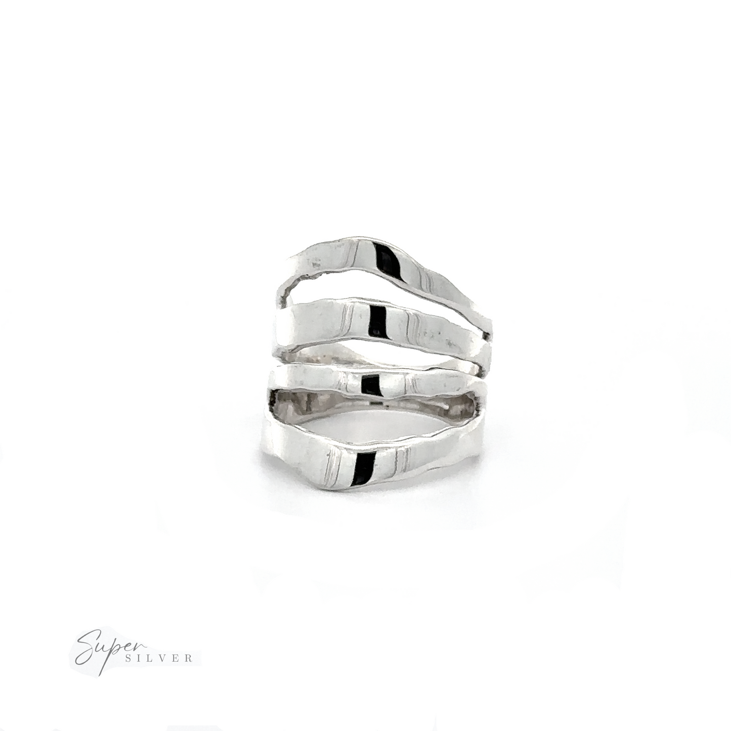 
                  
                    A .925 sterling silver Open Shield Band with a wide tapered band and a curved design, perfect for adorning any finger.
                  
                