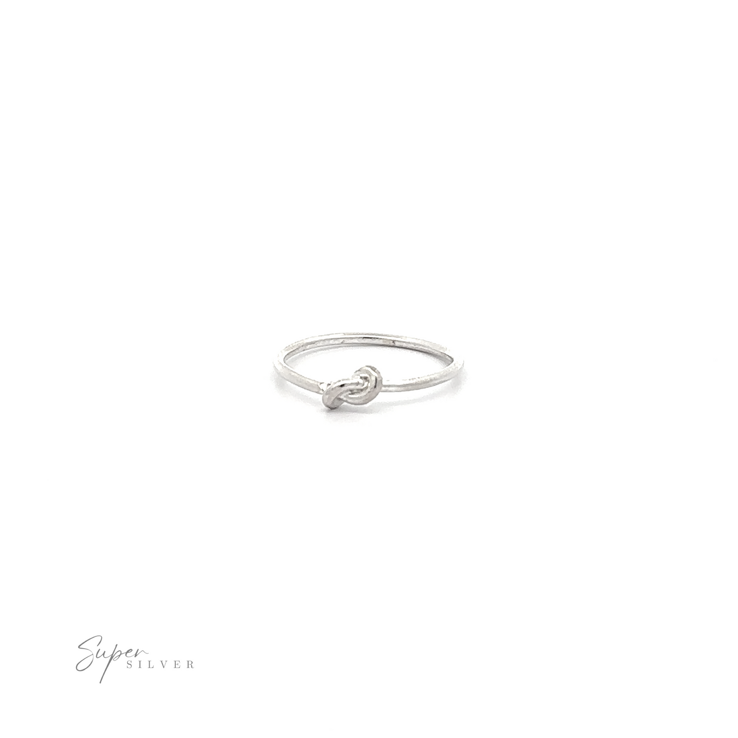 
                  
                    A simple and sweet Tiny "Love" Knot Ring with a diamond in the middle.
                  
                