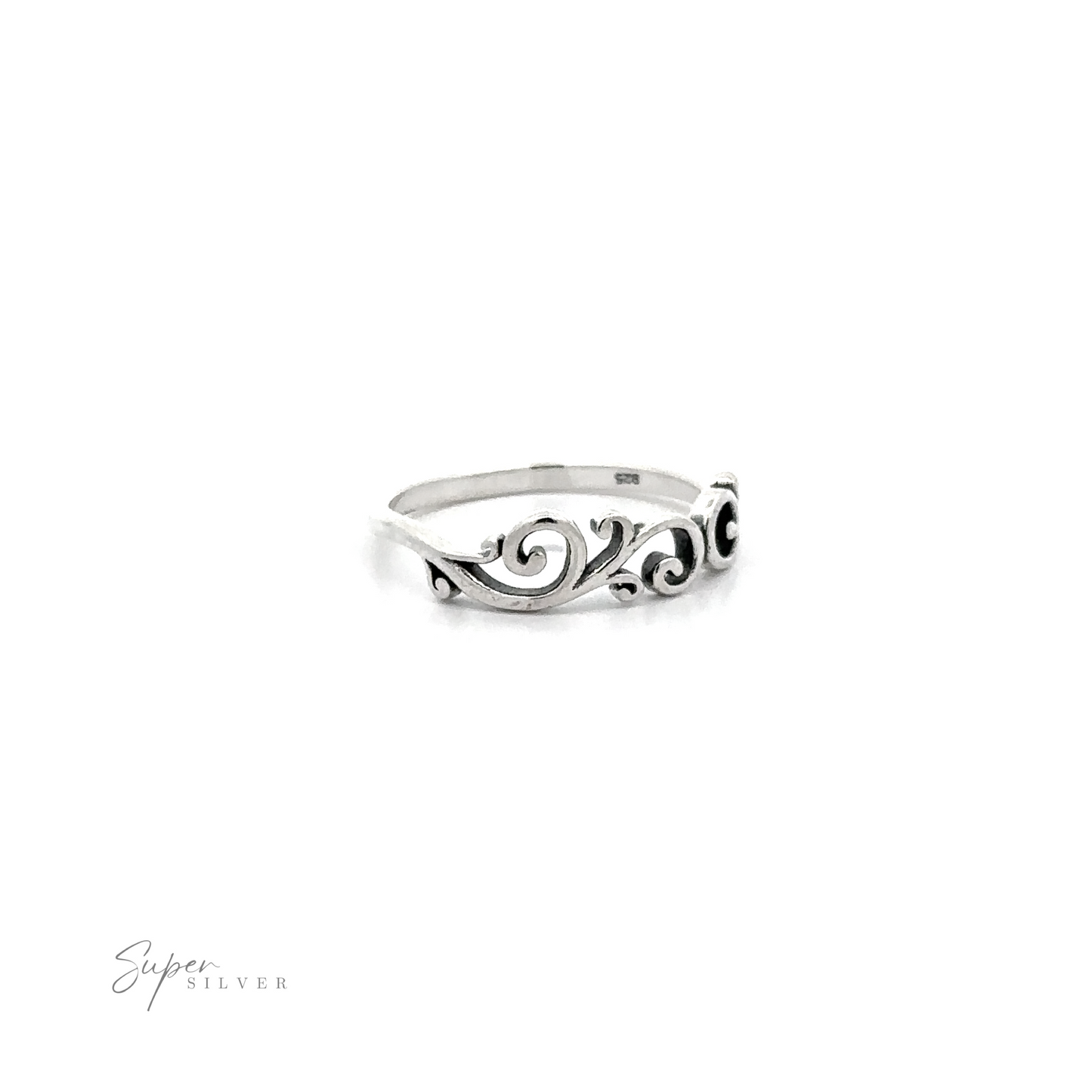 
                  
                    This 925 sterling silver Swirly Ring features a swirly design with a high polish finish.
                  
                