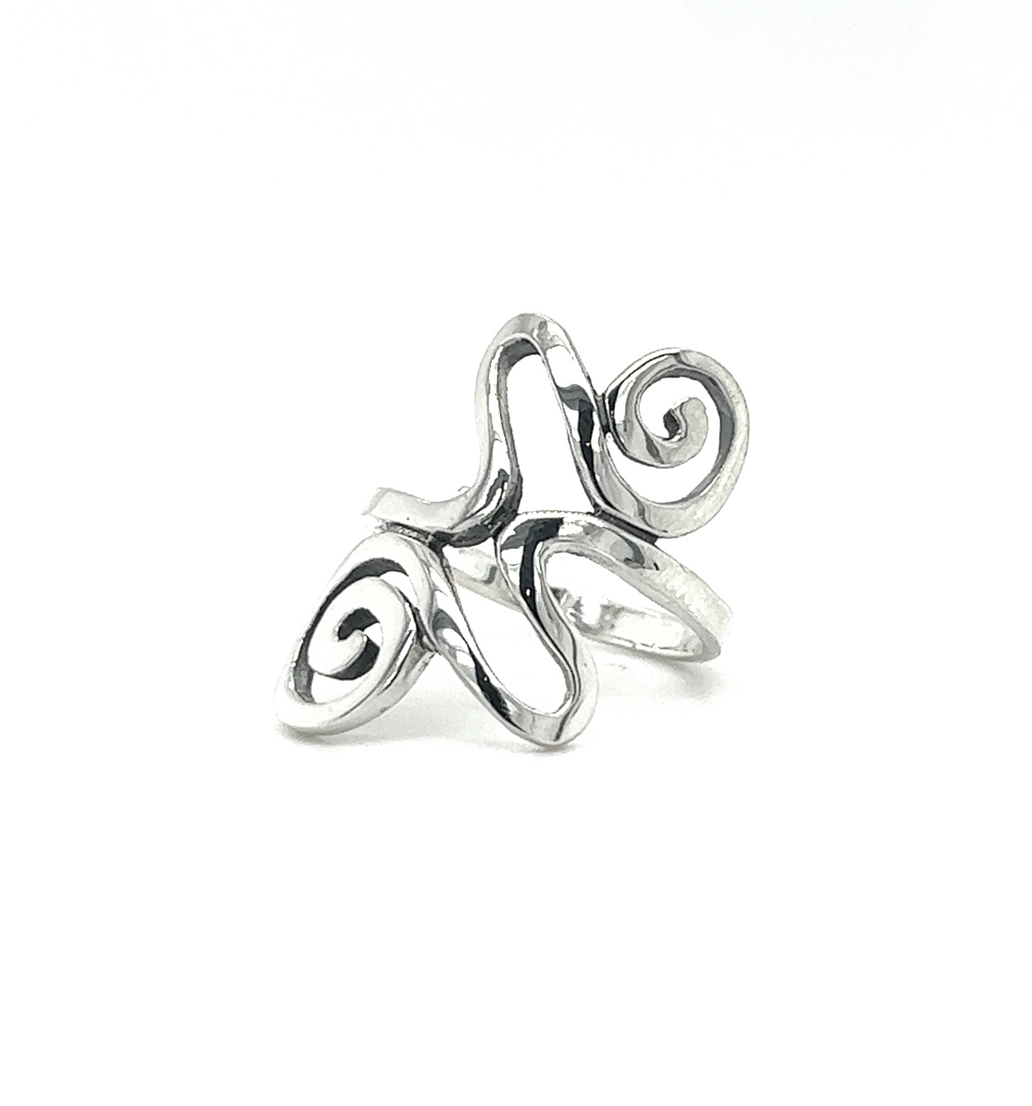 
                  
                    A Funky Spiral Freeform Ring, perfect for showcasing your individuality and bohemian spirit.
                  
                