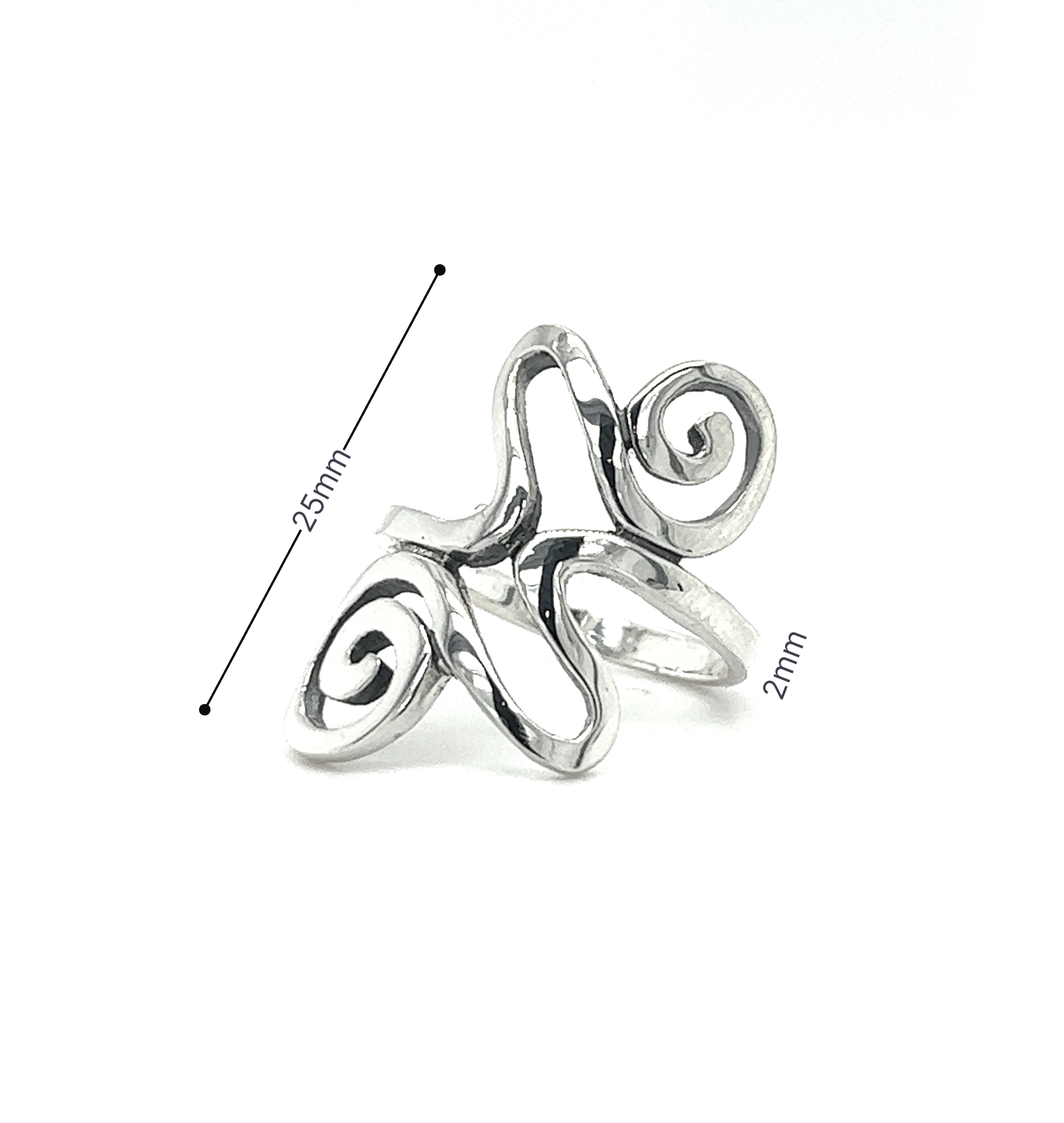 A Funky Spiral Freeform Ring.