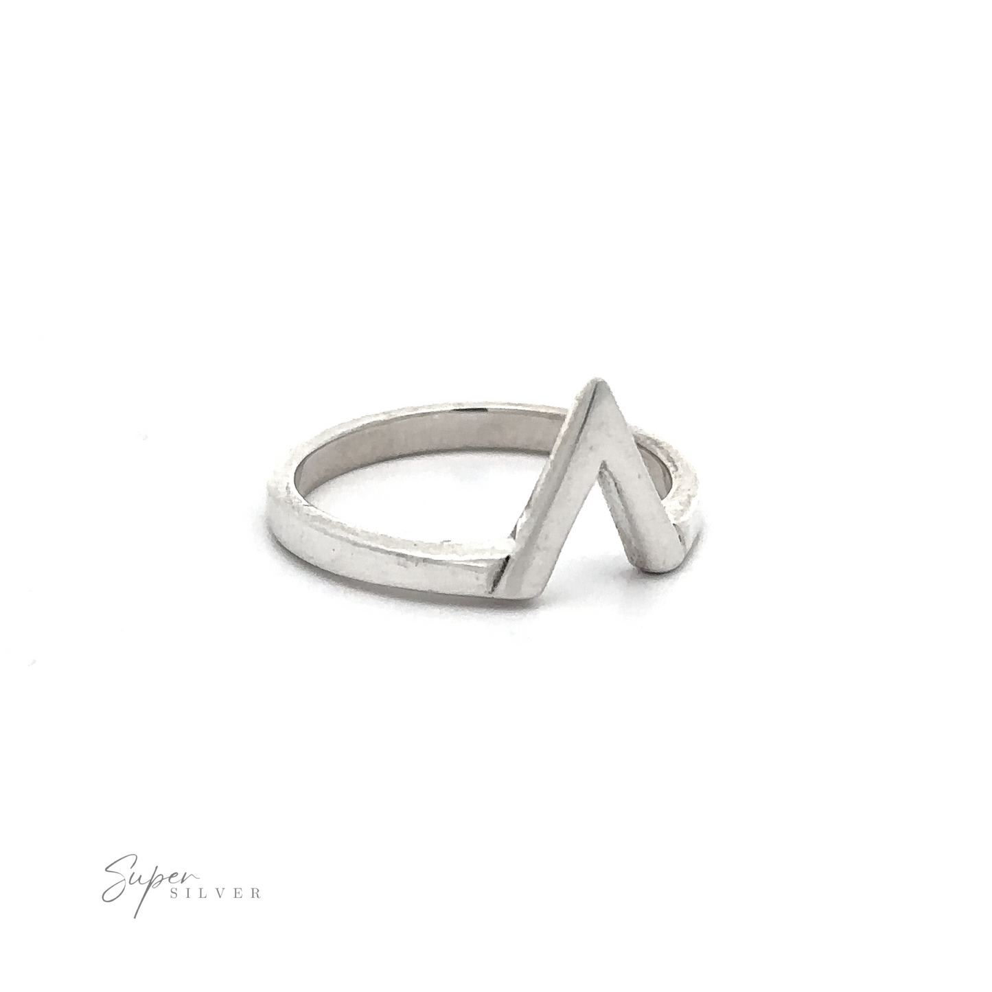 
                  
                    A sterling silver Simple "V" Shape Ring perfect for everyday wear, featuring a small triangle design.
                  
                