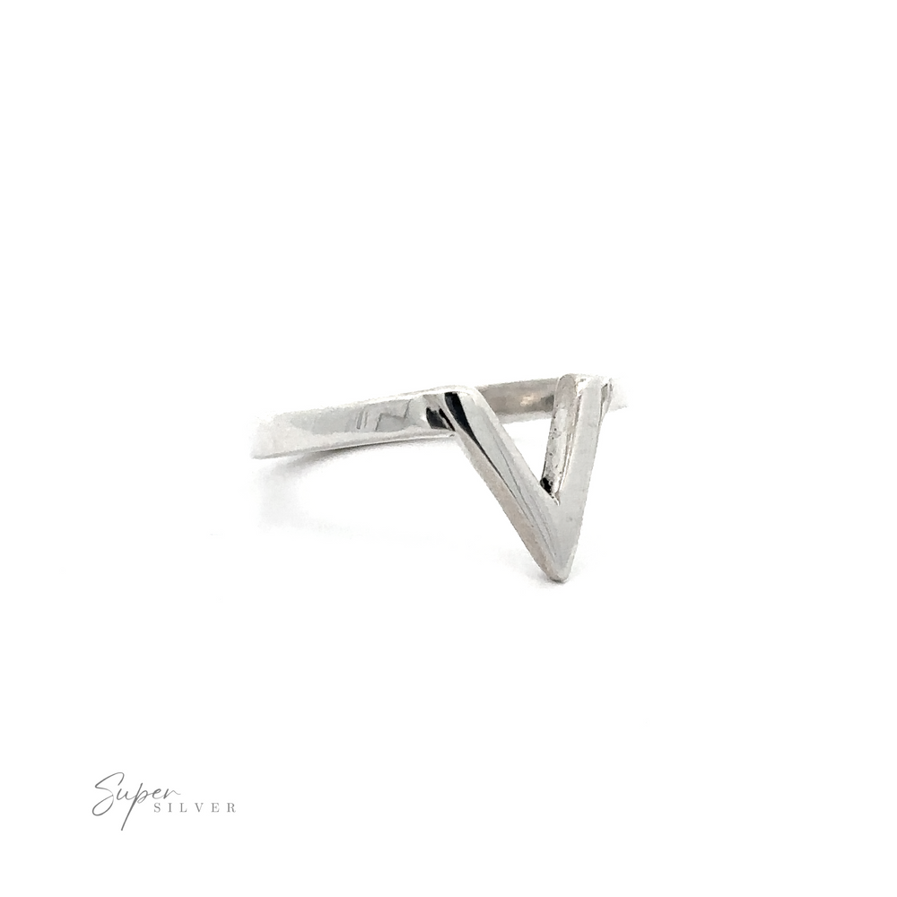 
                  
                    A sterling silver Simple "V" Shape Ring, perfect for everyday wear and featuring a stylish v shaped design.
                  
                