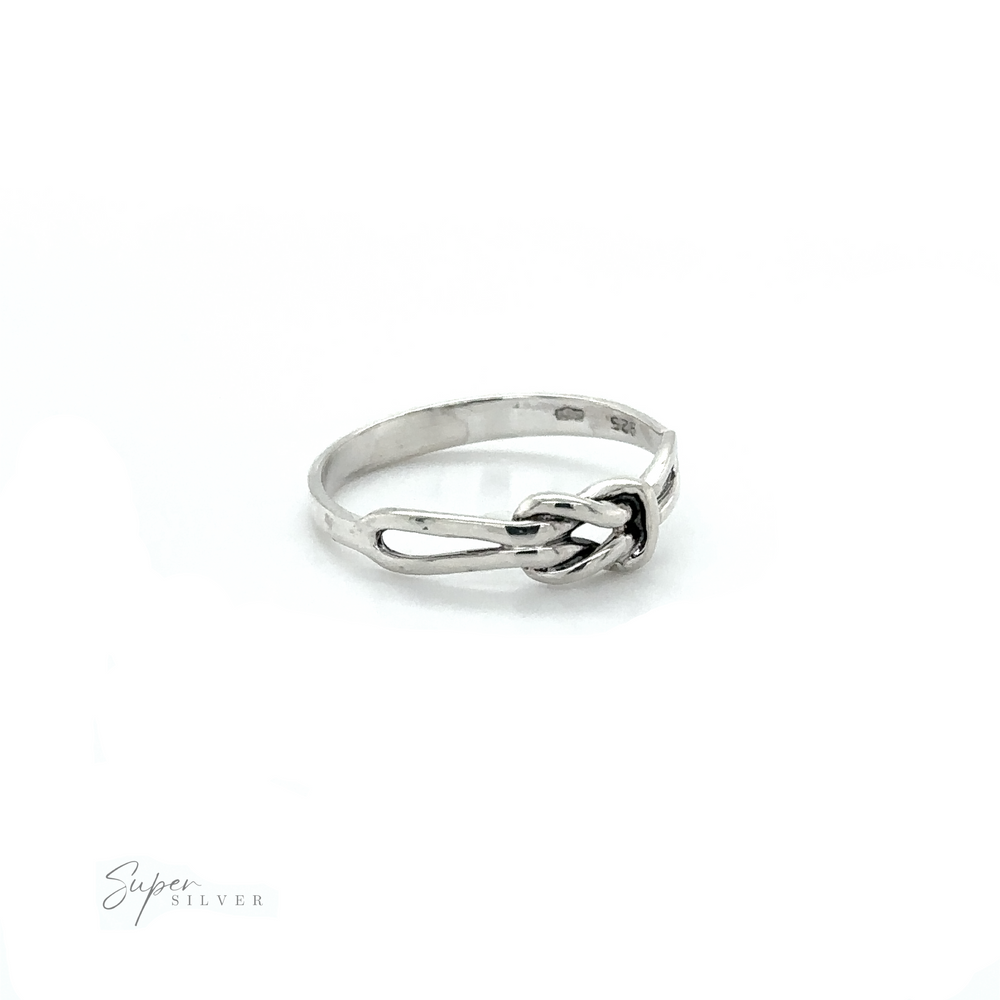 
                  
                    A Slender Square Knot Ring is a minimalist silver ring with a knot in the middle.
                  
                