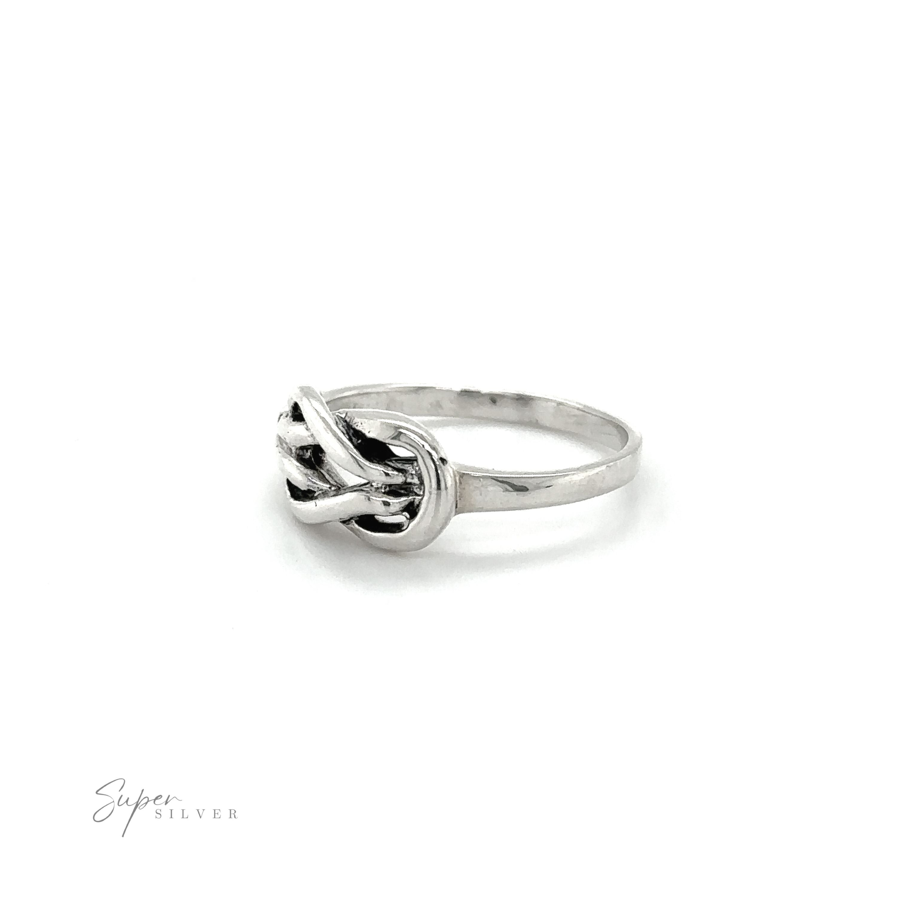 A powerful Solid Knot Ring made of .925 Sterling Silver.