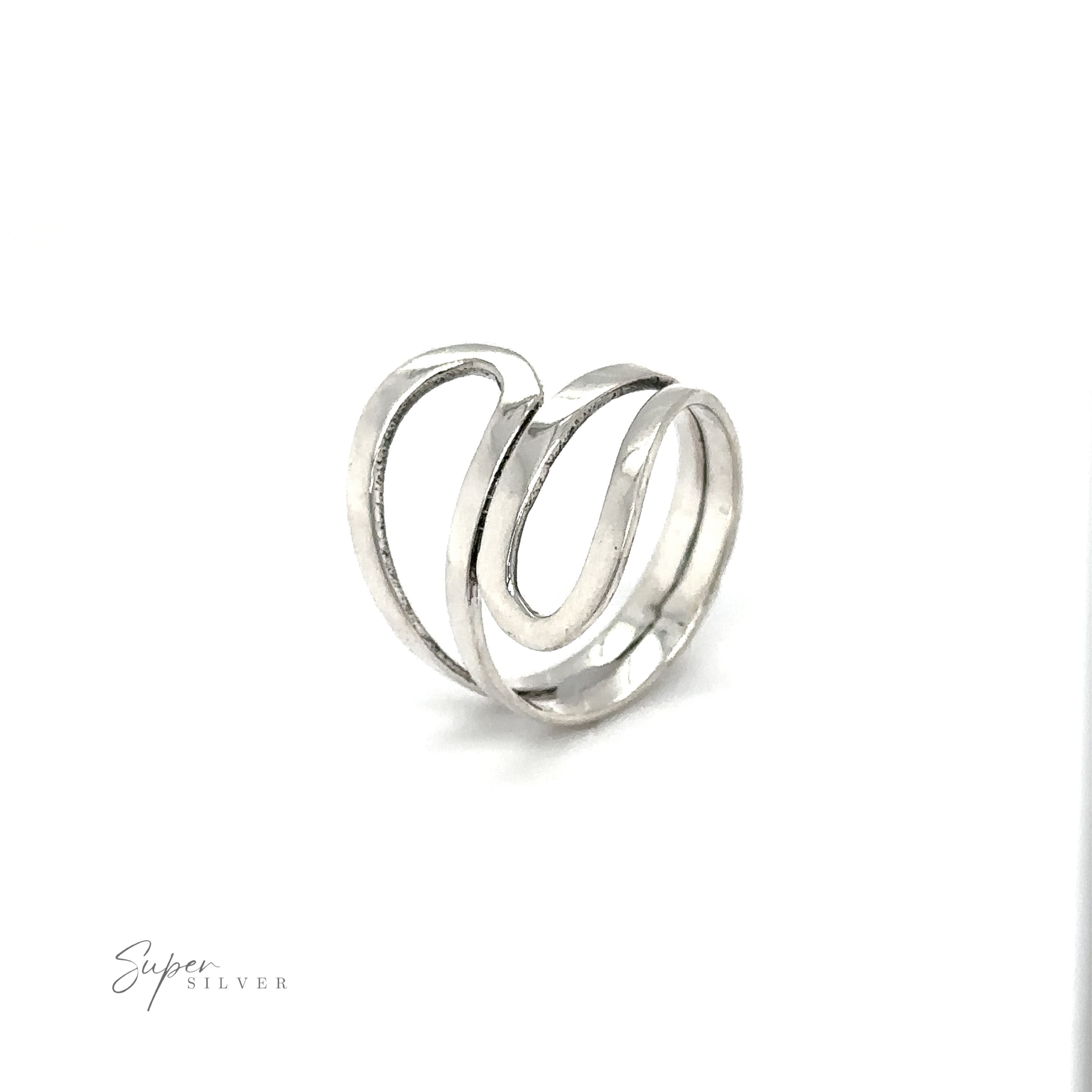 A versatile Freestyle Loop Ring with a spiral design.
