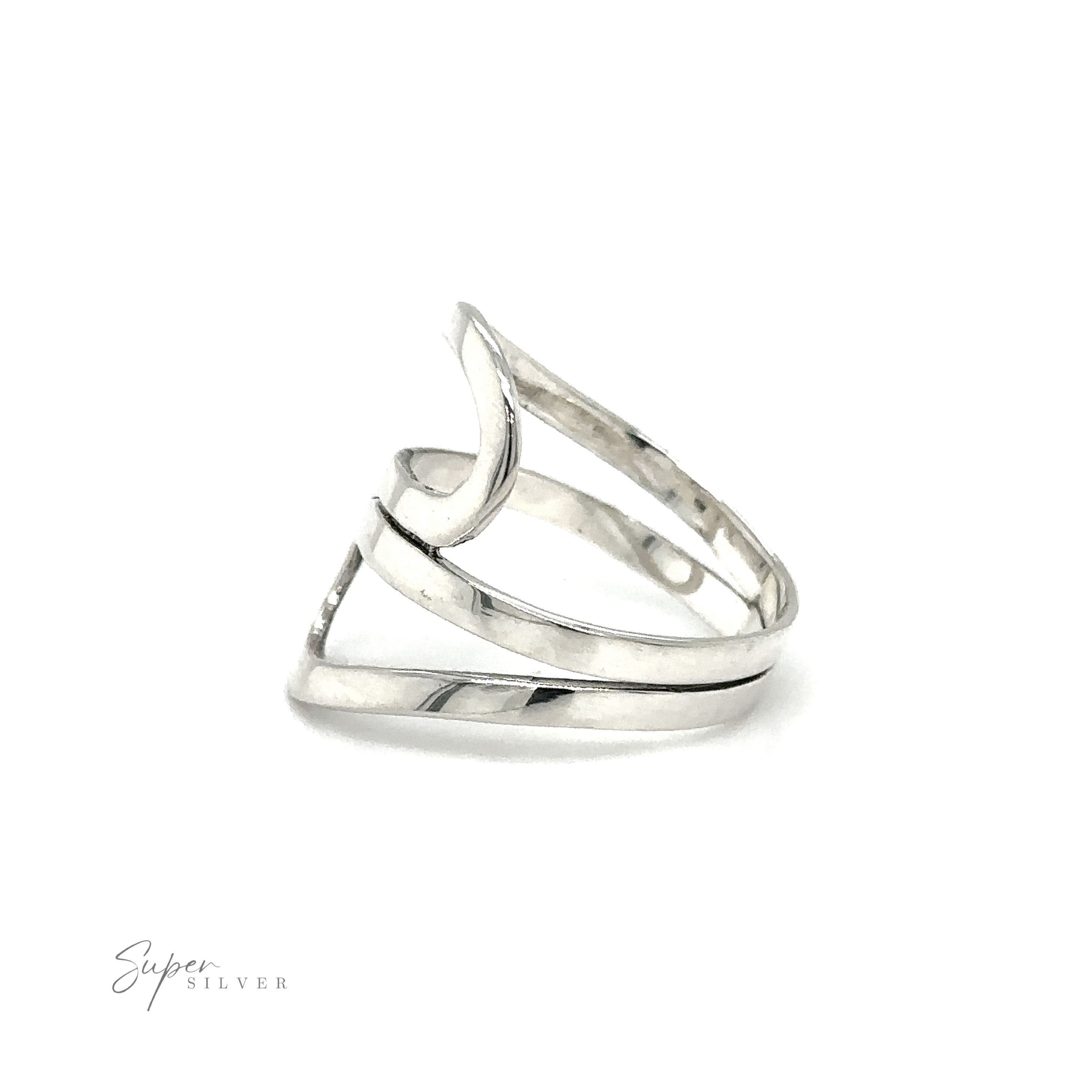 A versatile Freestyle Loop Ring with a curved design.