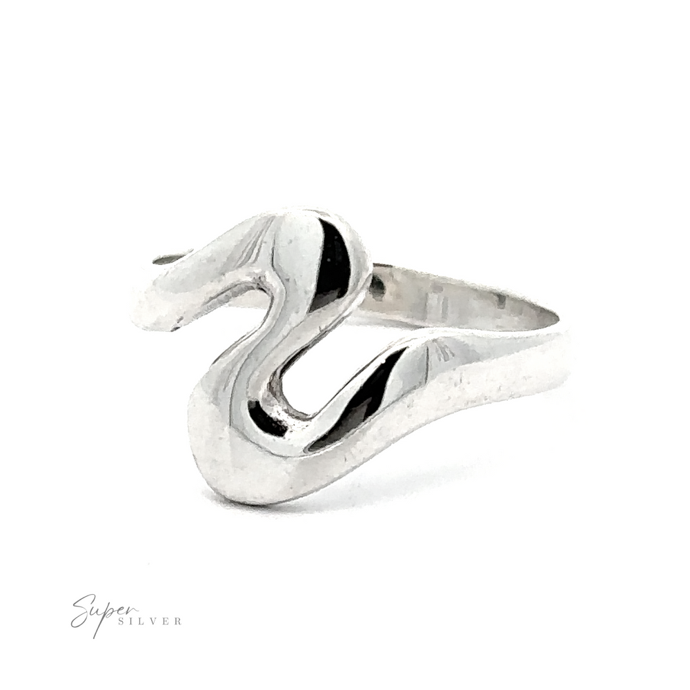 A .925 Sterling Silver Funky Squiggle Ring.