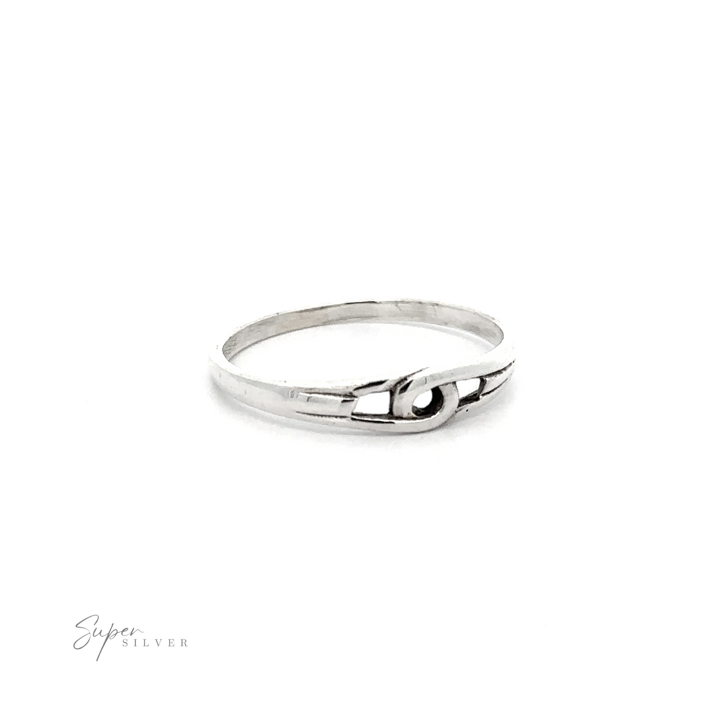 A silver Freestyle Loop ring.